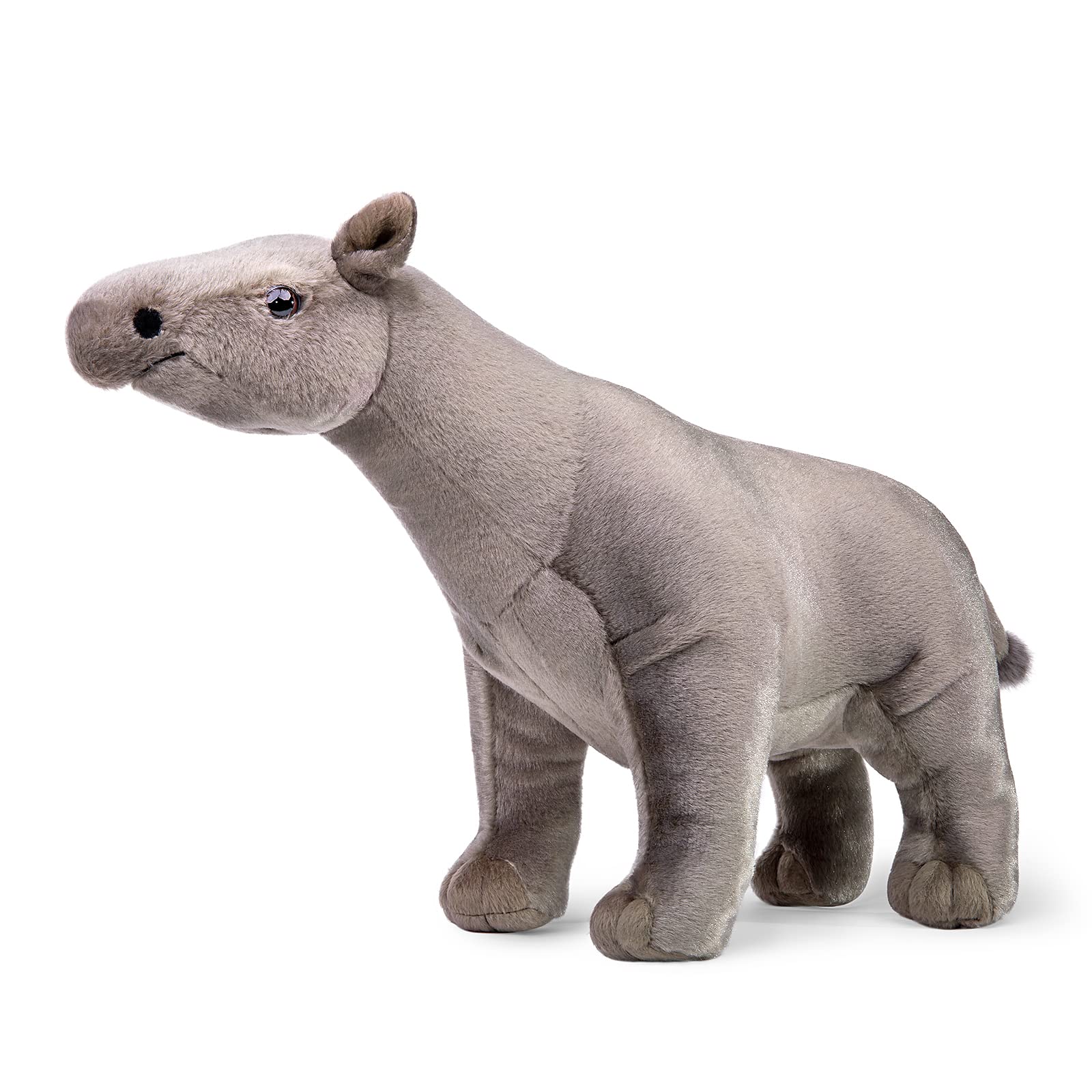 Paraceratherium Plush, Realistic 16”Giant Rhino Stuffed Animal, Lifelike Standing Paraceratherium Weigted Toys, Simulation Soft Crawling Rhinoceros Zoo Toys, Unique Plushie Toys Dolls for Kids