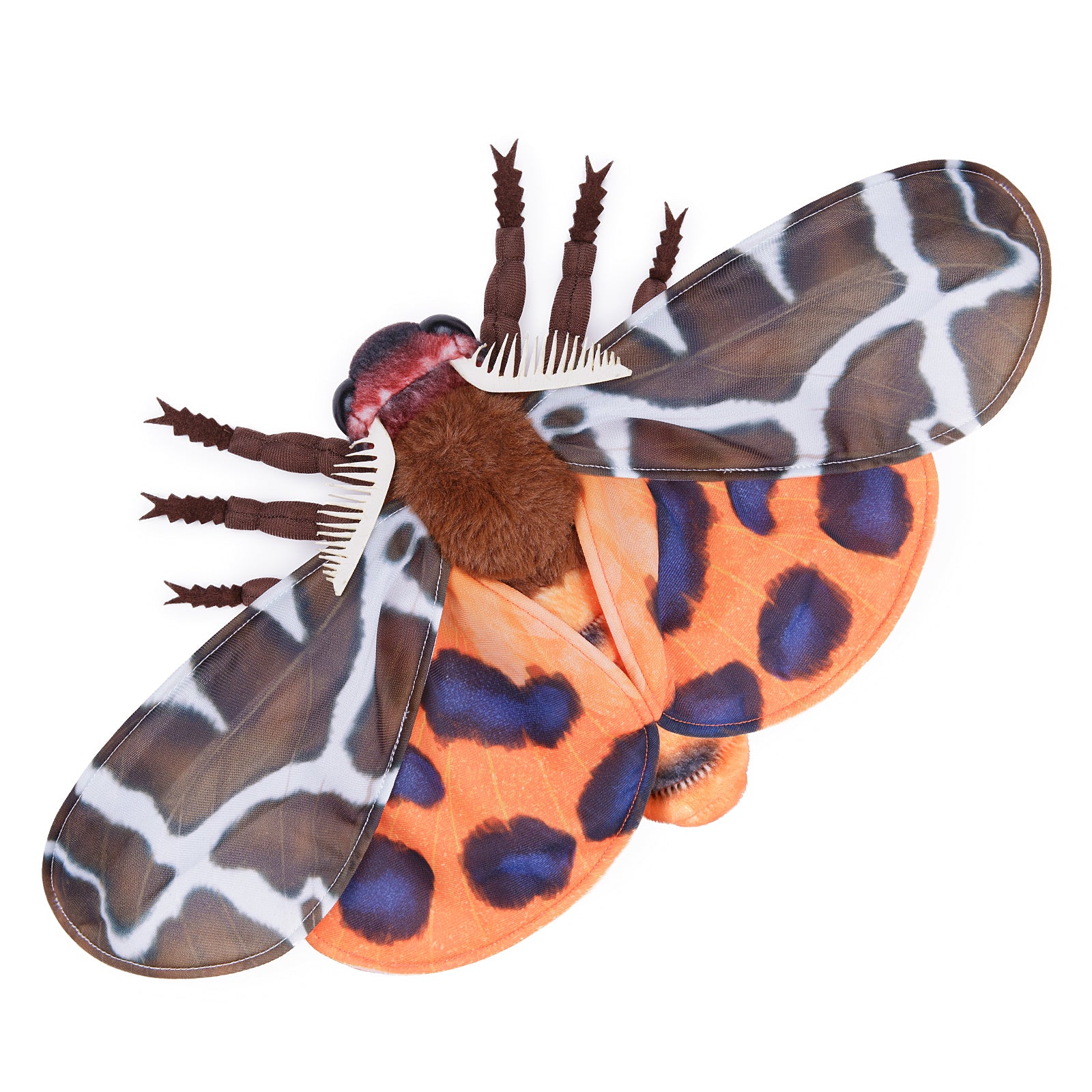 Giant Garden Tiger Moth Plush Toy, Lifelike Garden Tiger Moth Stuffed Animals