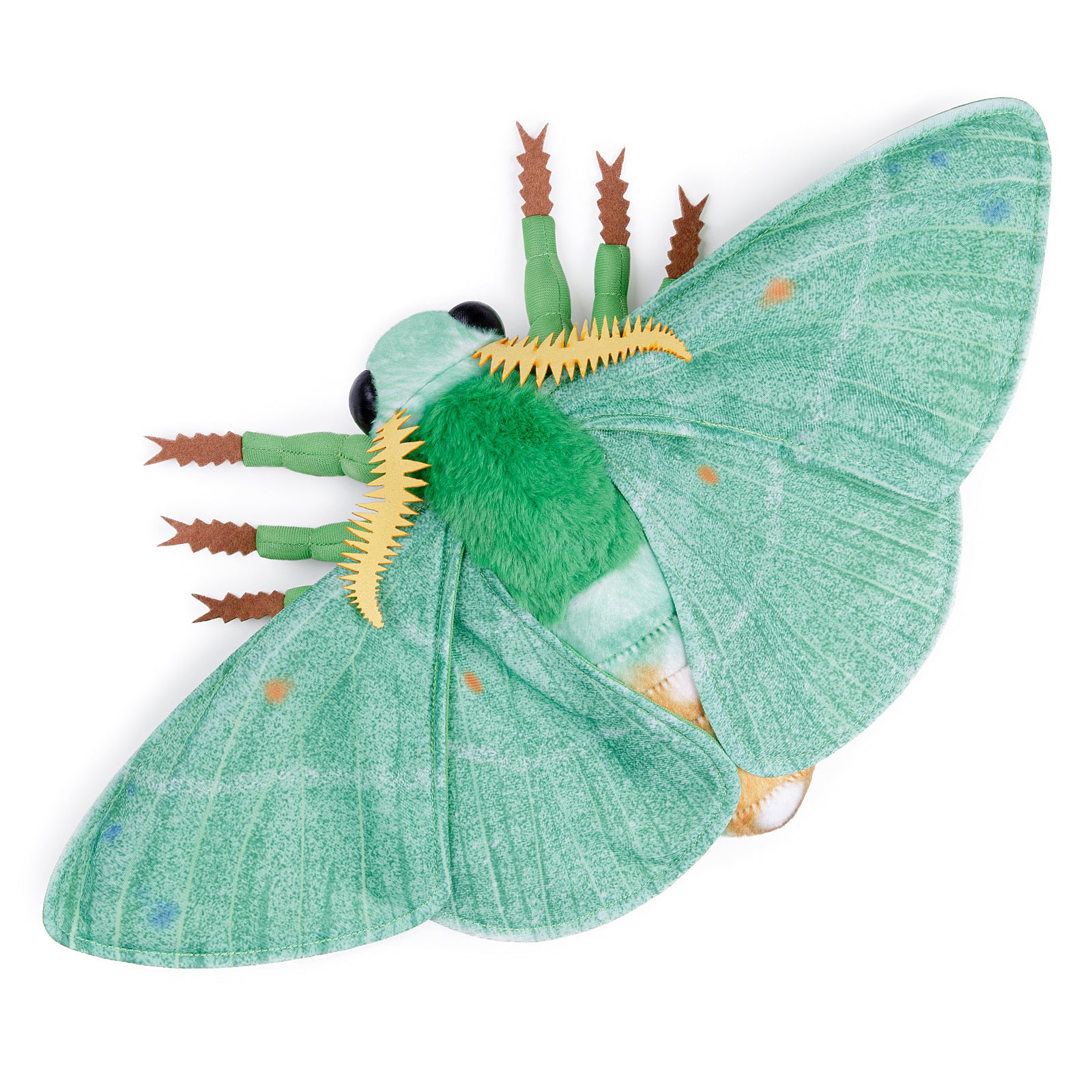 Simulation Emerald Moth Plush Toy, 26in Realistic Emerald Moth Stuffed Animal Children's Toys