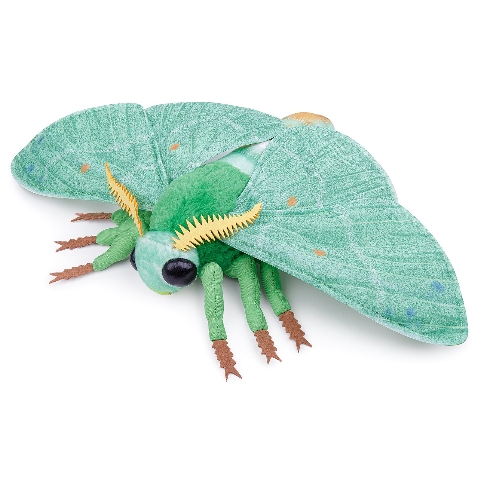 Simulation Emerald Moth Plush Toy, 26in Realistic Emerald Moth Stuffed Animal Children's Toys