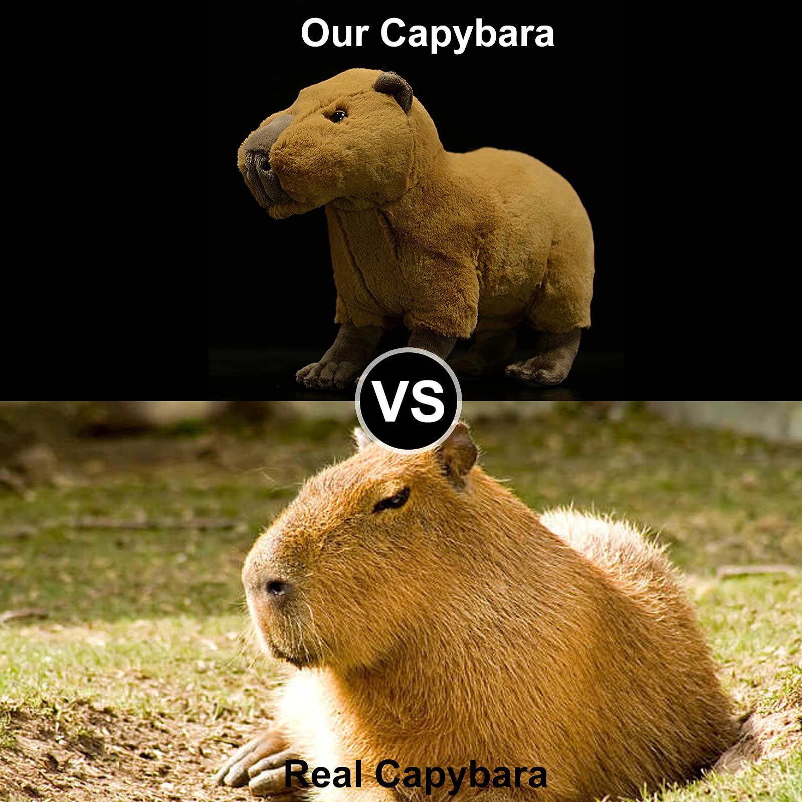 Capybara Plush Toy, Lifelike Soft Rodent Capybara Stuffed Animals