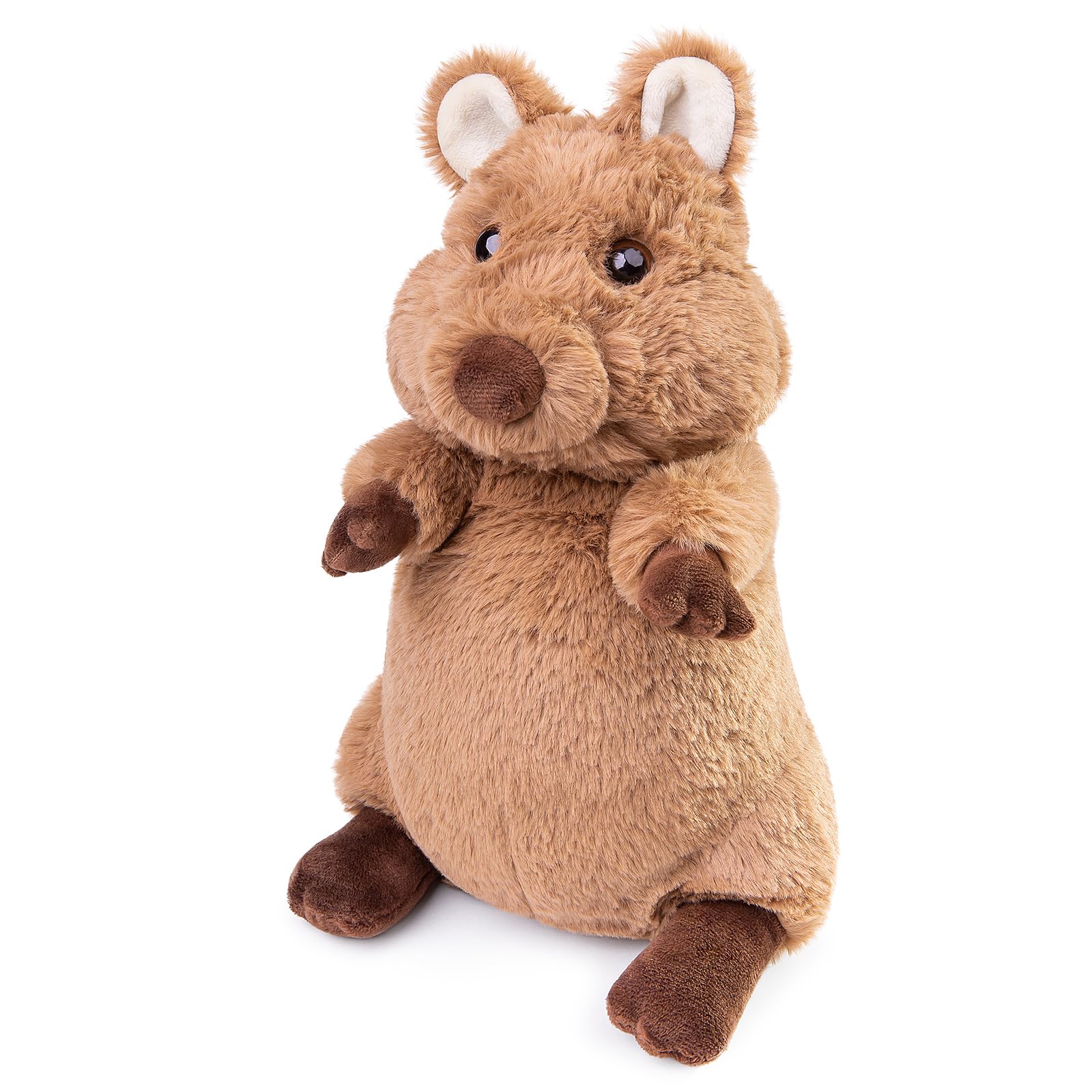 Quokka Plush Toy - Realistic Quokka Stuffed Animals, Lifelike Short Tail Kangaroo Animals Stuffed Toys Birthday Gifts for Kids, 12Inches