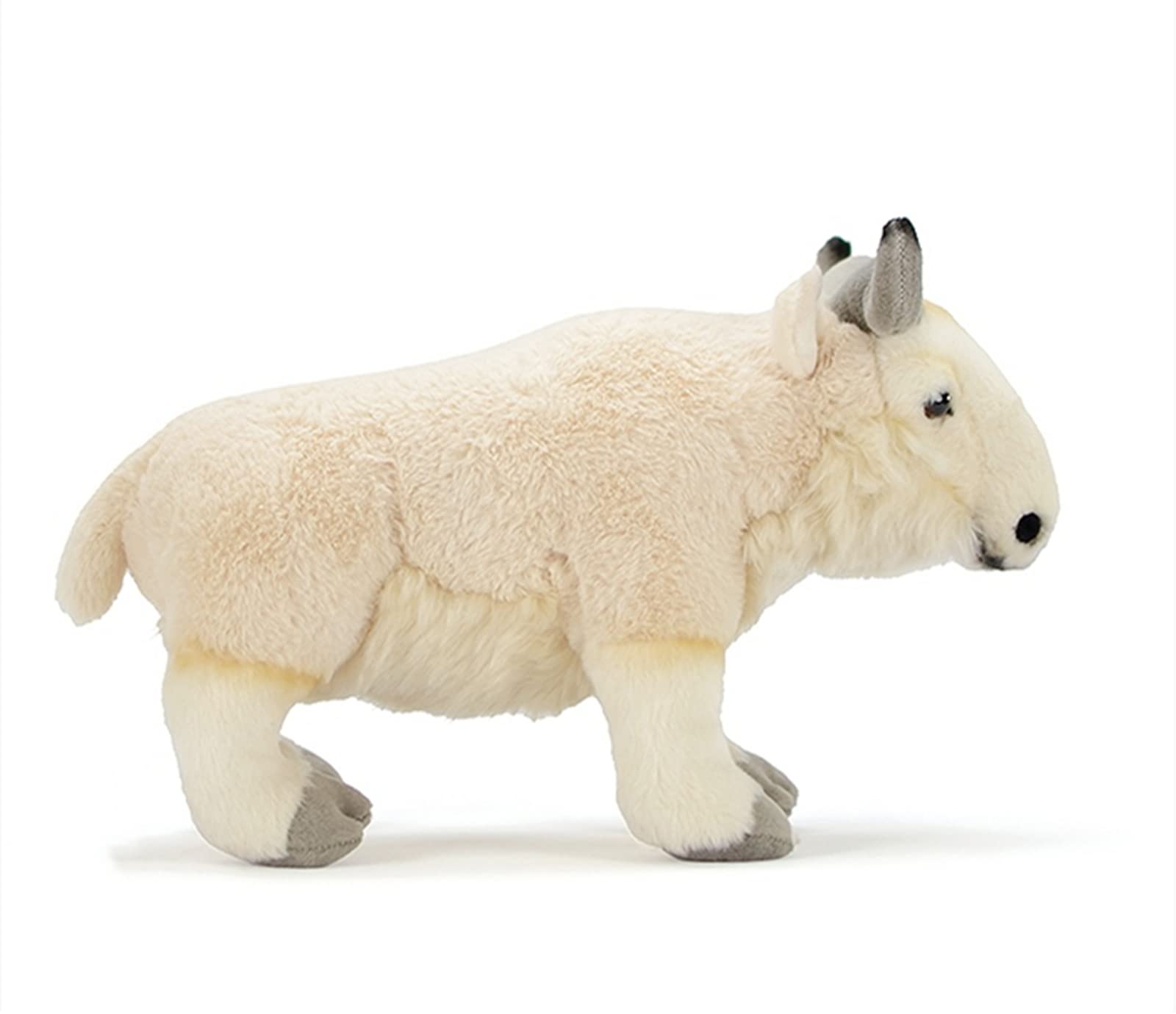 Takin Plush Toy - Lifelike 14” Takin Stuffed Animals, Soft Wild Animals Crawling Takin Stuffed Toys, Unique Plushie Toys Model Dolls Collection for Kids