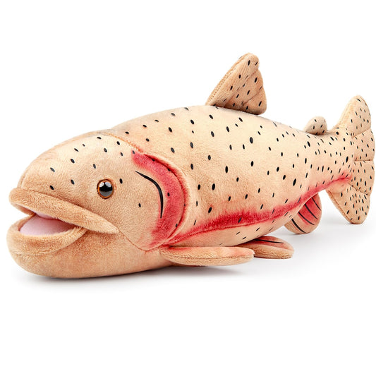 Simulation Rainbow Trout Plush Toy, Realistic Colorful Rainbow Trout Fish Plush Stuffed Toys