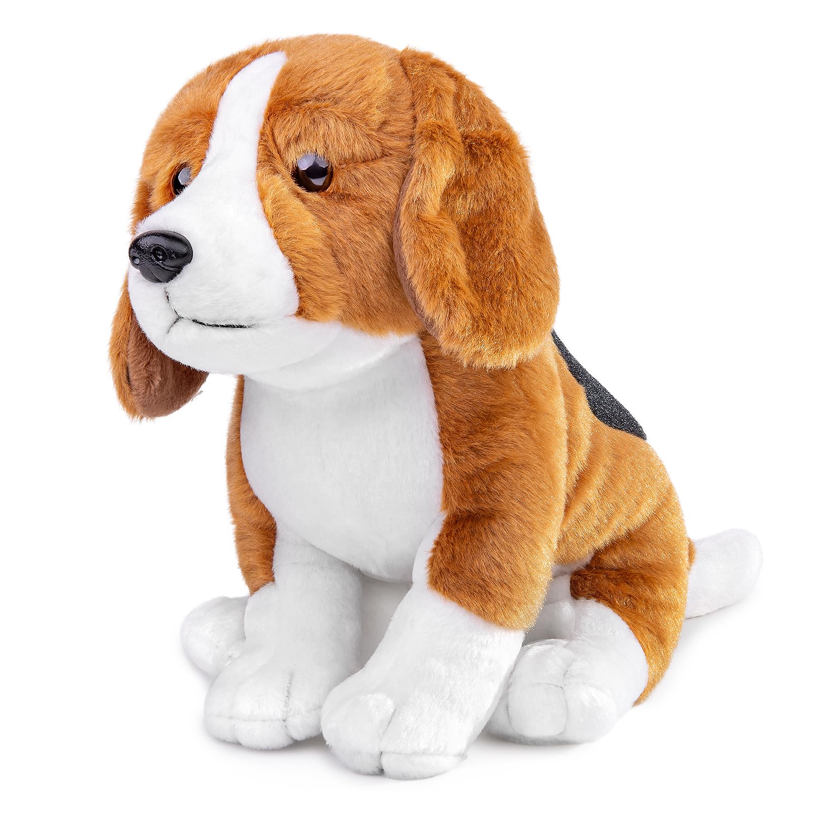 Beagle Plush Toy, Realistic Brown Beagle Stuffed Animal 8inch, Cute Dog Puppy Plushie Toy