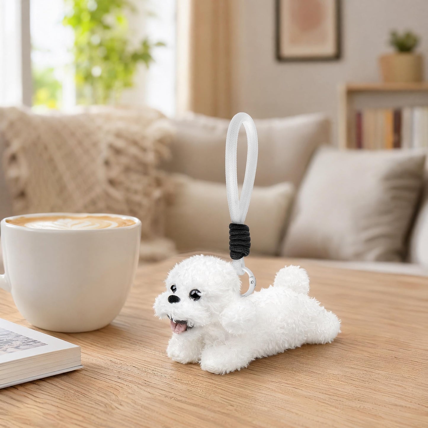 Cute Dog Plush Keychain, Soft Stuffed Animal Dog Charm, for Birthday, Party Favors, Holiday Gifting