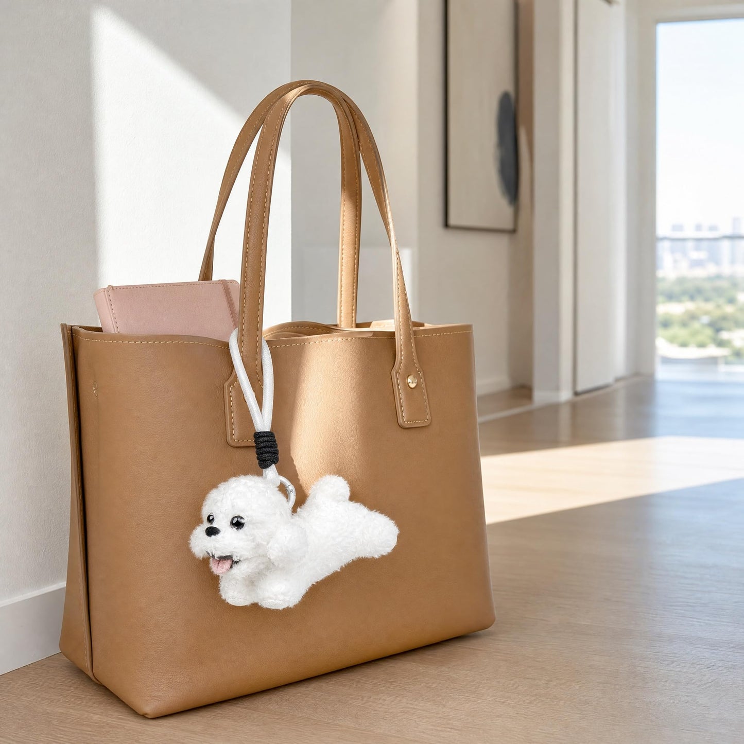 Cute Dog Plush Keychain, Soft Stuffed Animal Dog Charm, for Birthday, Party Favors, Holiday Gifting