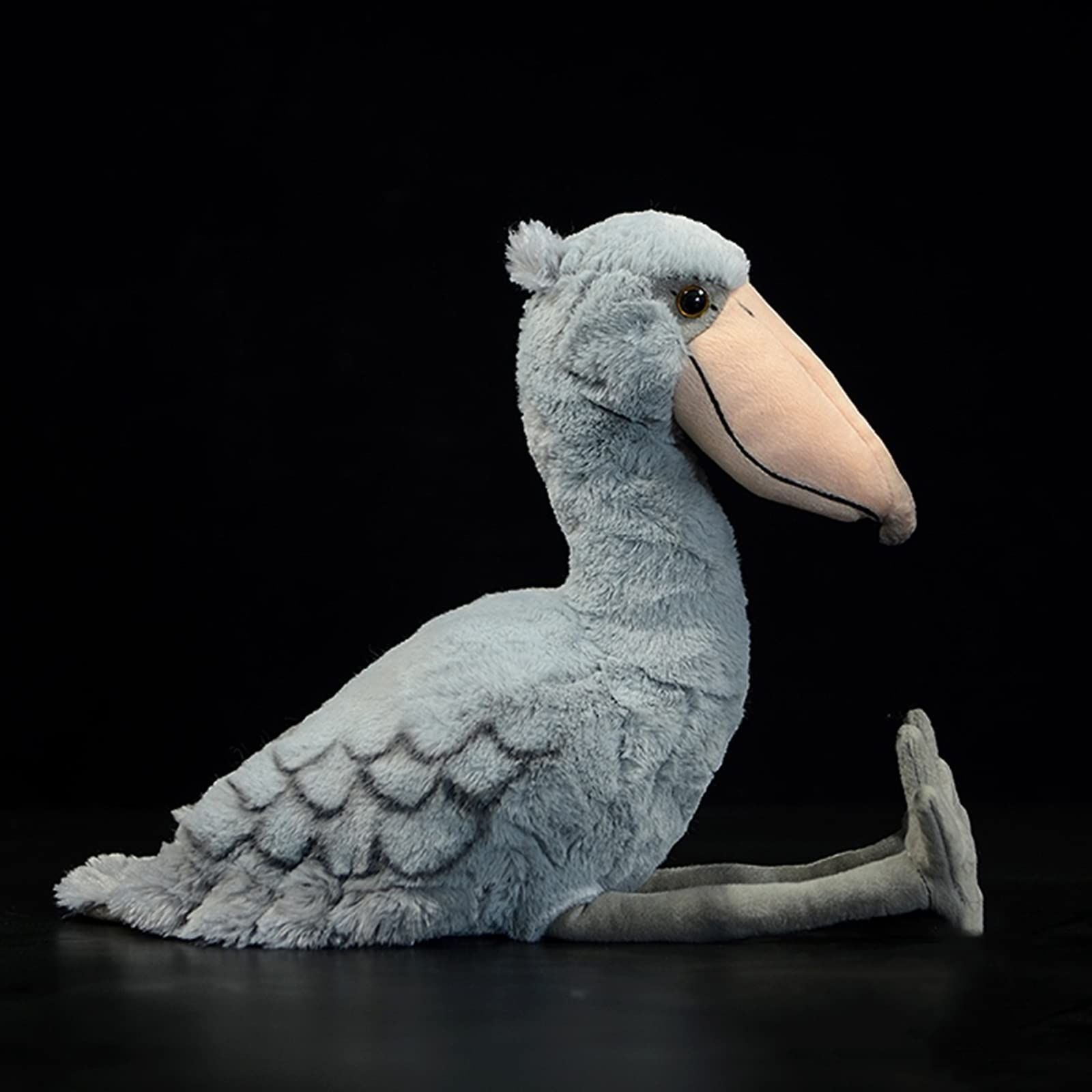 Shoebill Plush Toy - Lifelike Shoebill Whale Head Stork Stuffed Animals, Cute Grey Shoebill Toys Real Plushie Toy Home Decoration, Unique Plush Gift Collection for Kids