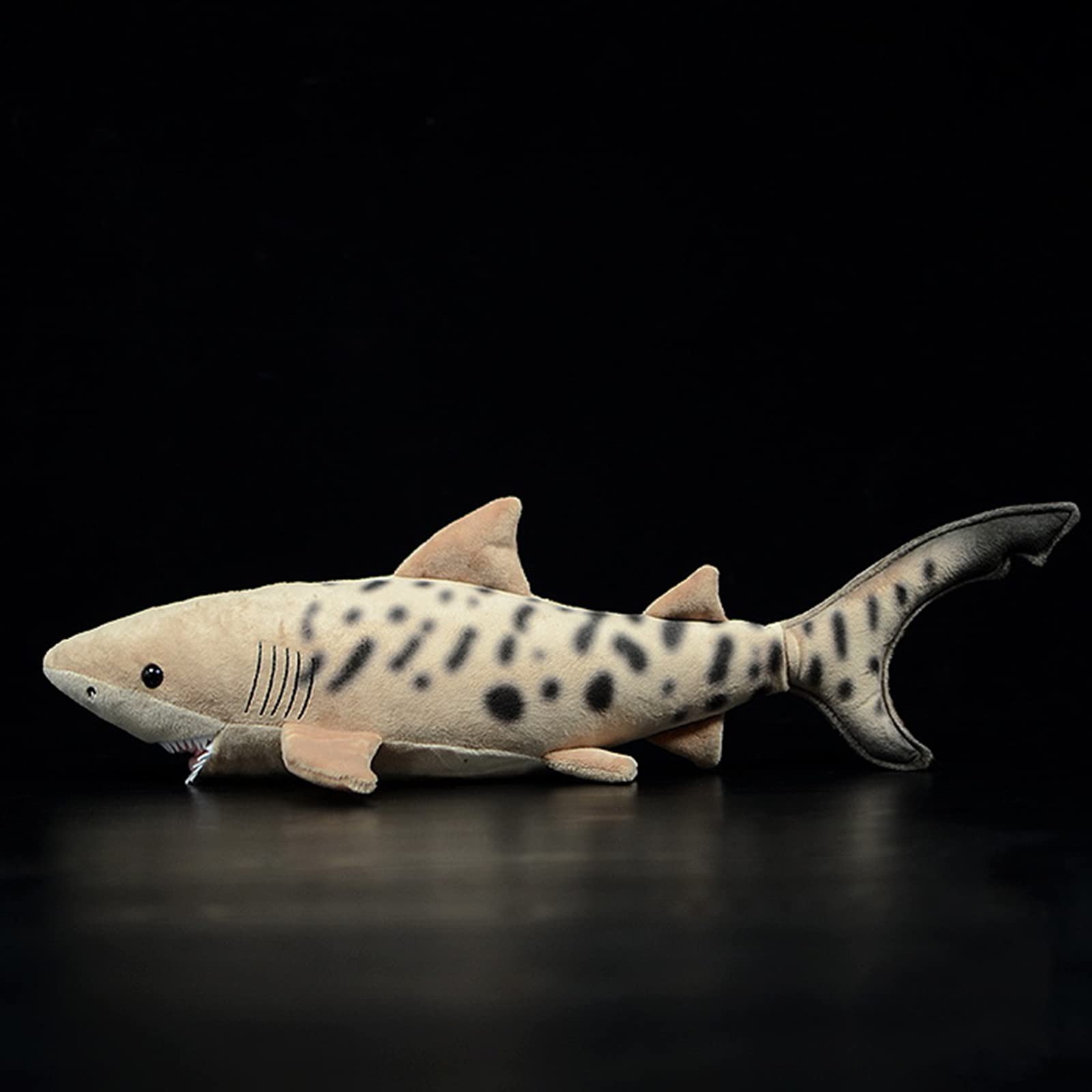 Tiger Shark Plush Toy - Simulation Zebra Shark Stuffed Animal Toys, Super Soft Realistic Shark Dolls Plush Gift Collection for Kids, 20Inches