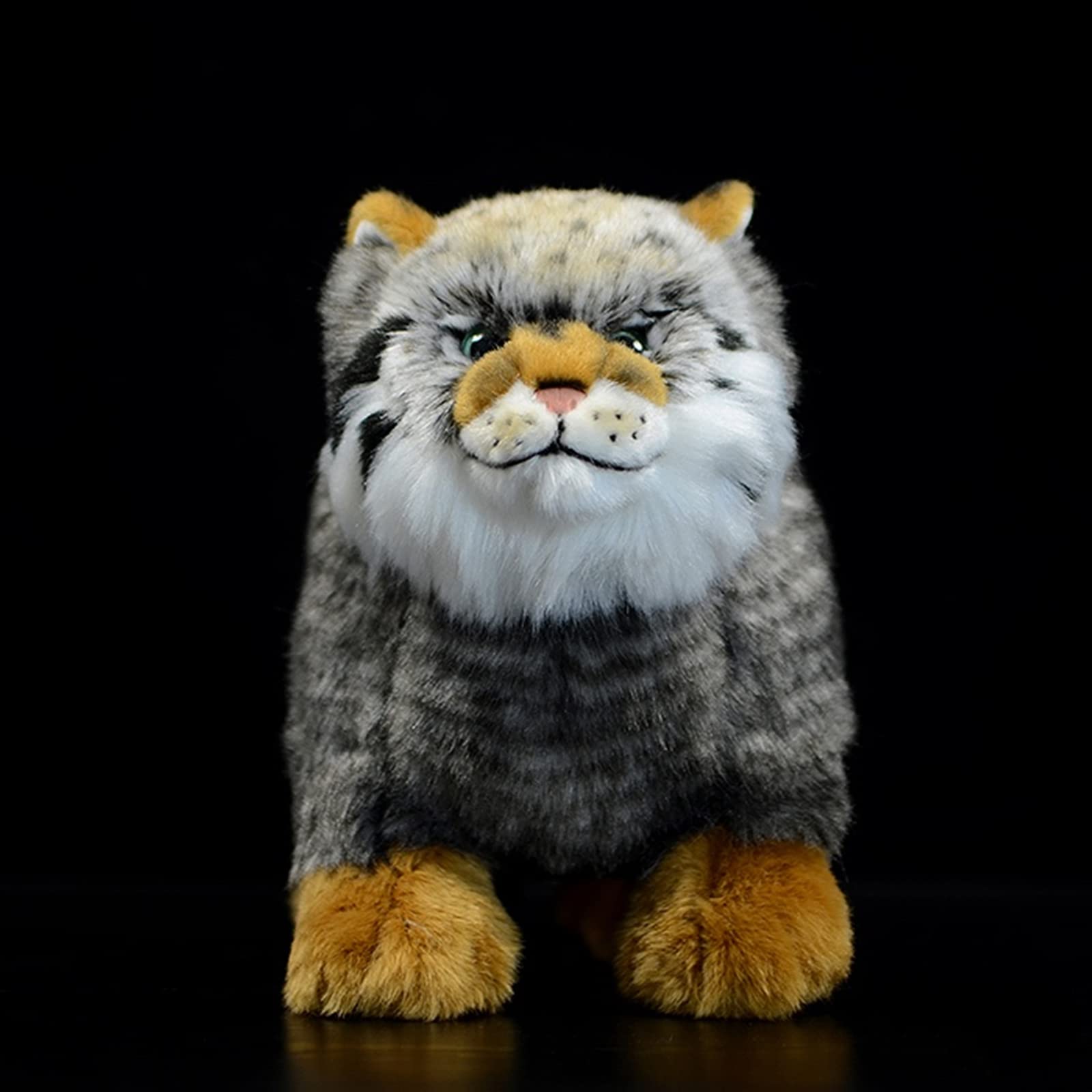 Pallas Cat Plush Toy - Simulation Soft Realistic Gray Pallas's Cat Stuffed Animals Cute Toys Real Plushie Toy, Unique Plush Gift Collection for Kids