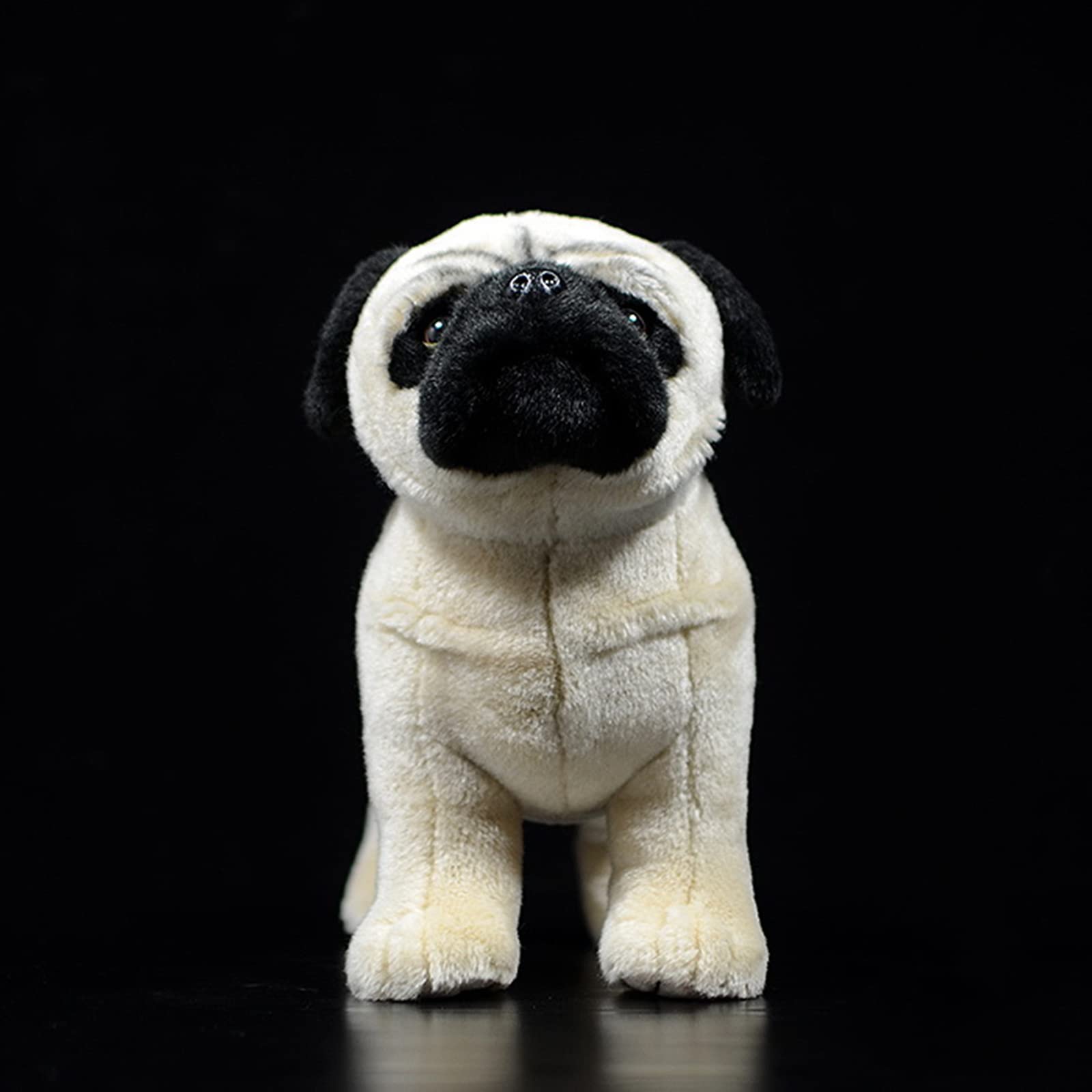 Pug Plush Toy - Realistic Standing Pug Dog Stuffed Animal, Cute Dog Puppy Plushie Toy, Unique Plush Gift Collection for Kids