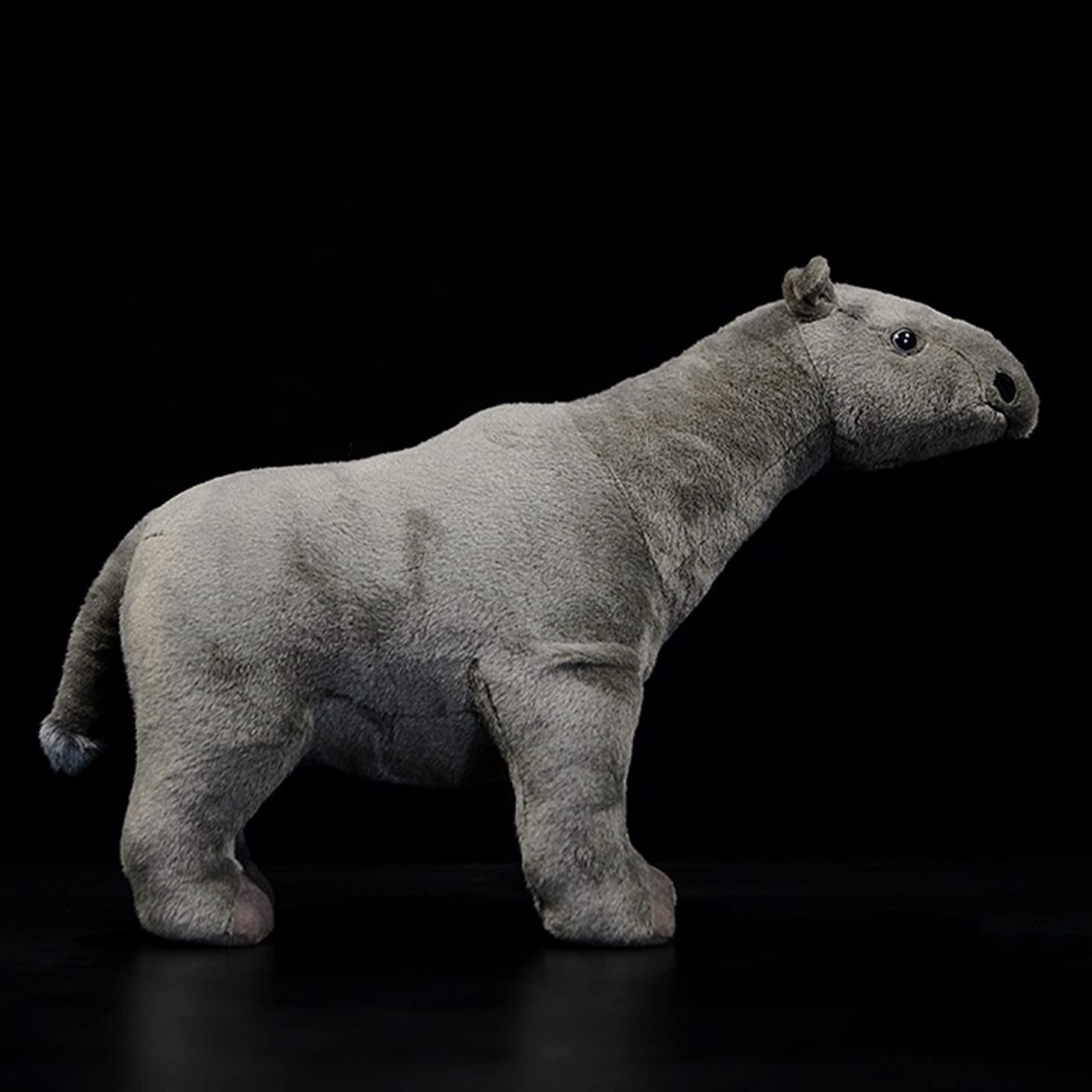 Paraceratherium Plush, Realistic 16”Giant Rhino Stuffed Animal, Lifelike Standing Paraceratherium Weigted Toys, Simulation Soft Crawling Rhinoceros Zoo Toys, Unique Plushie Toys Dolls for Kids