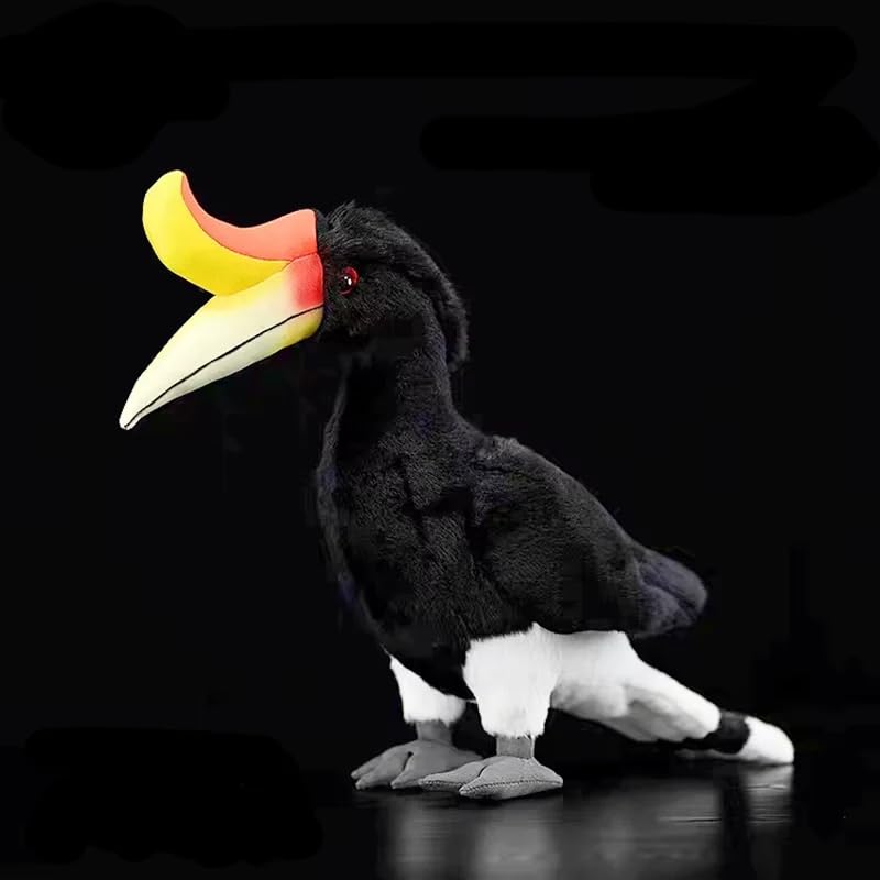 Malaysian Hornbill Plush Toy - Realistic Hornbill Stuffed Animals, Lifelike Animal Plushie Figure as Gift for Your Friends