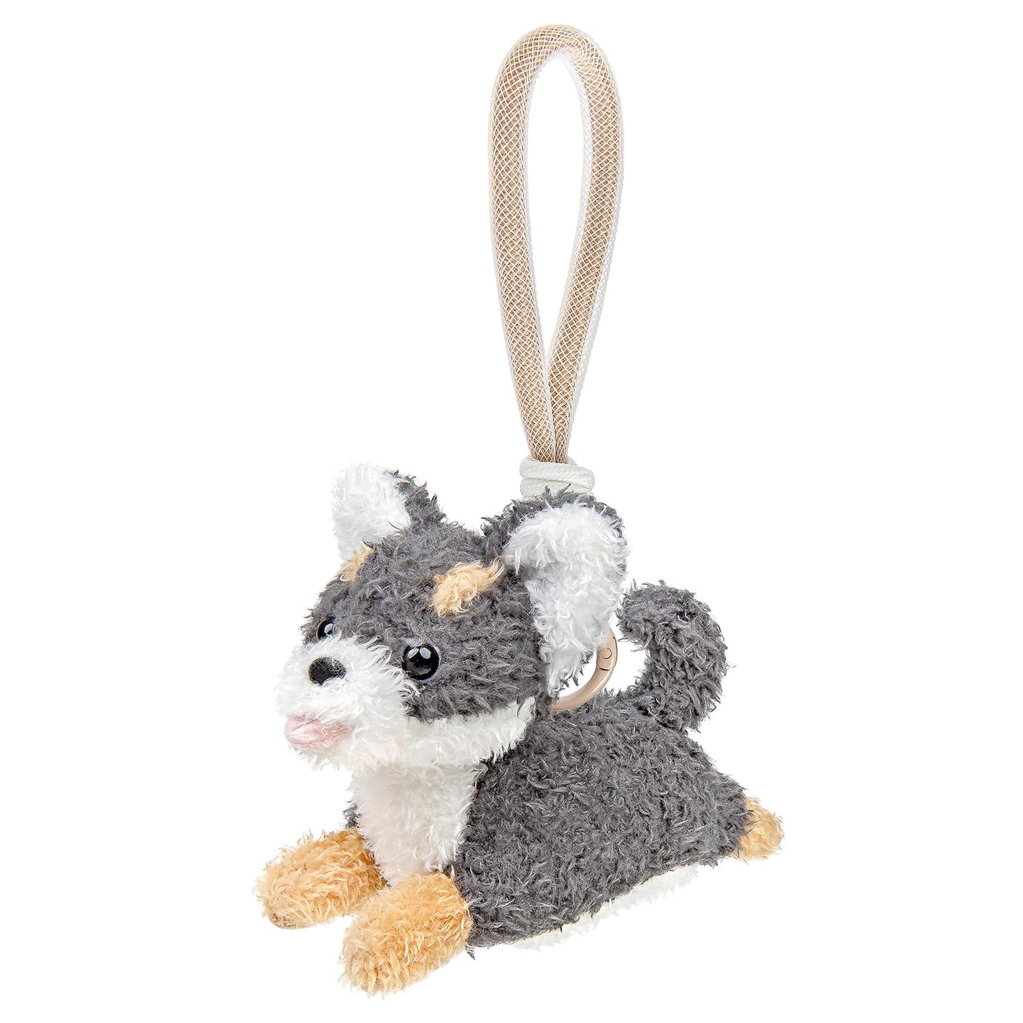 Cute Dog Plush Keychain, Soft Stuffed Animal Dog Charm, for Birthday, Party Favors, Holiday Gifting