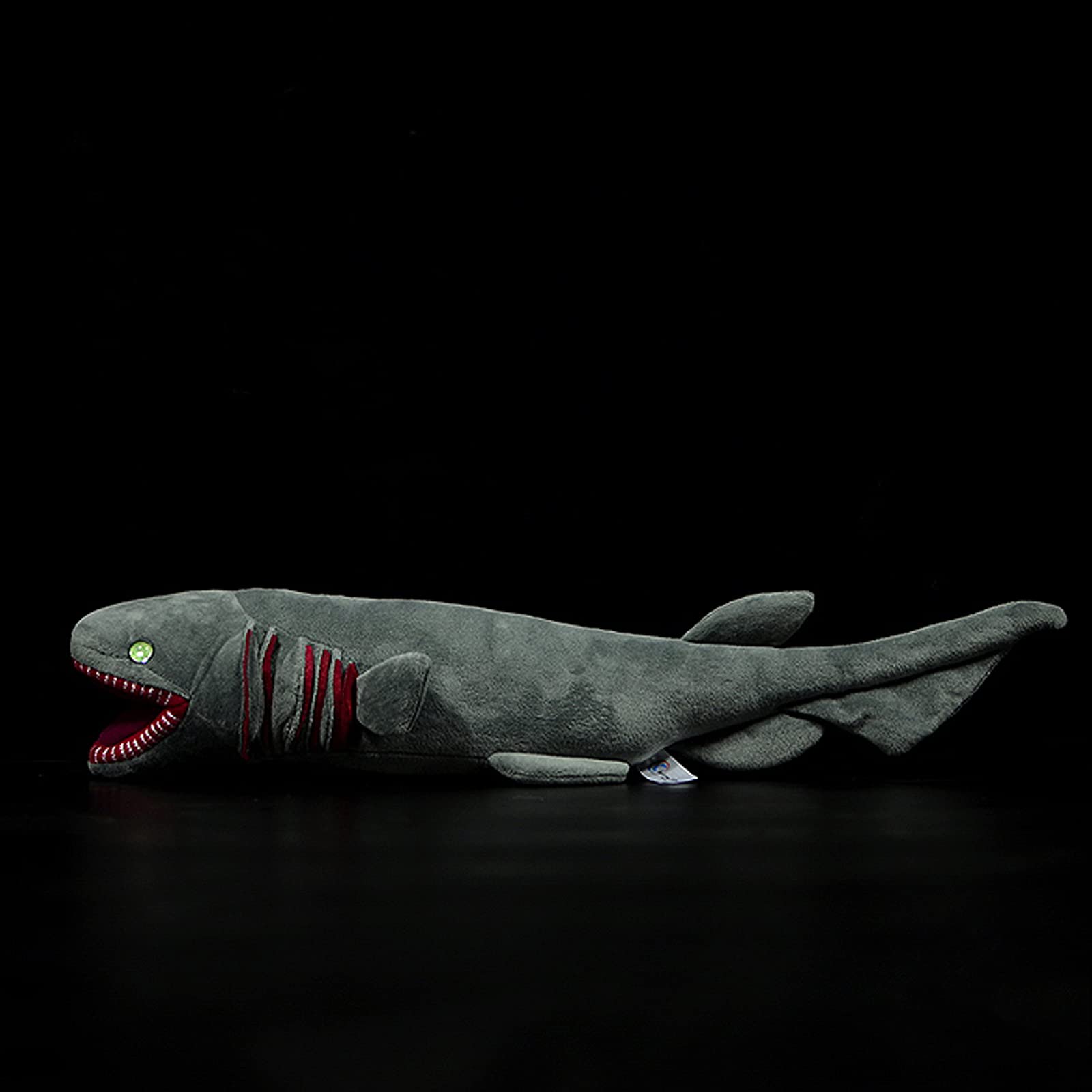 Realistic Frilled Shark Plush Toy - Simulation 20.5" Grey Lifelike Frilled Six Gill Shark Stuffed Toys, Super Soft Sea Creatures Sharks Model Plush Toy Gift Collection for Kids