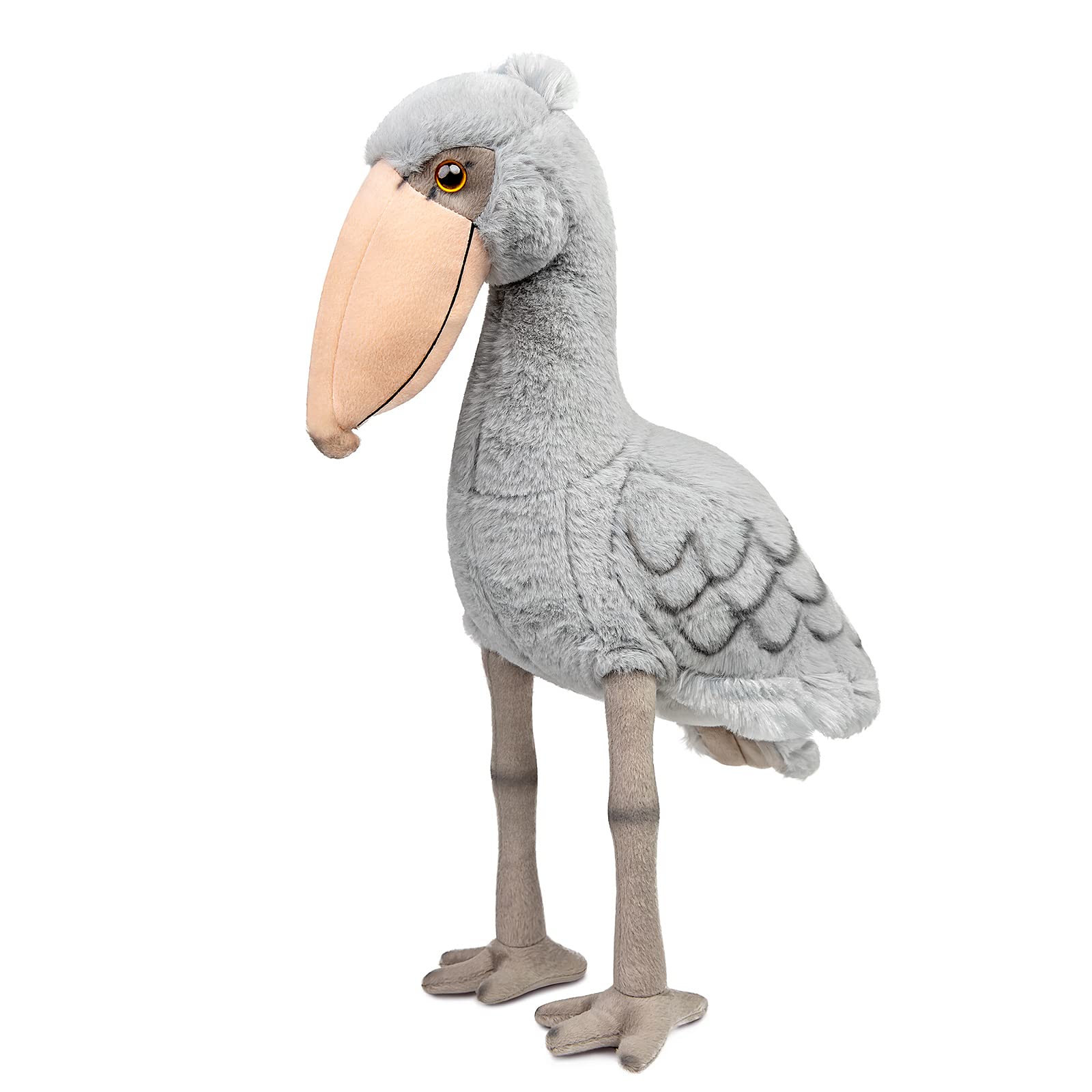 Shoebill Plush Toy - Lifelike Shoebill Whale Head Stork Stuffed Animals, Cute Grey Shoebill Toys Real Plushie Toy Home Decoration, Unique Plush Gift Collection for Kids