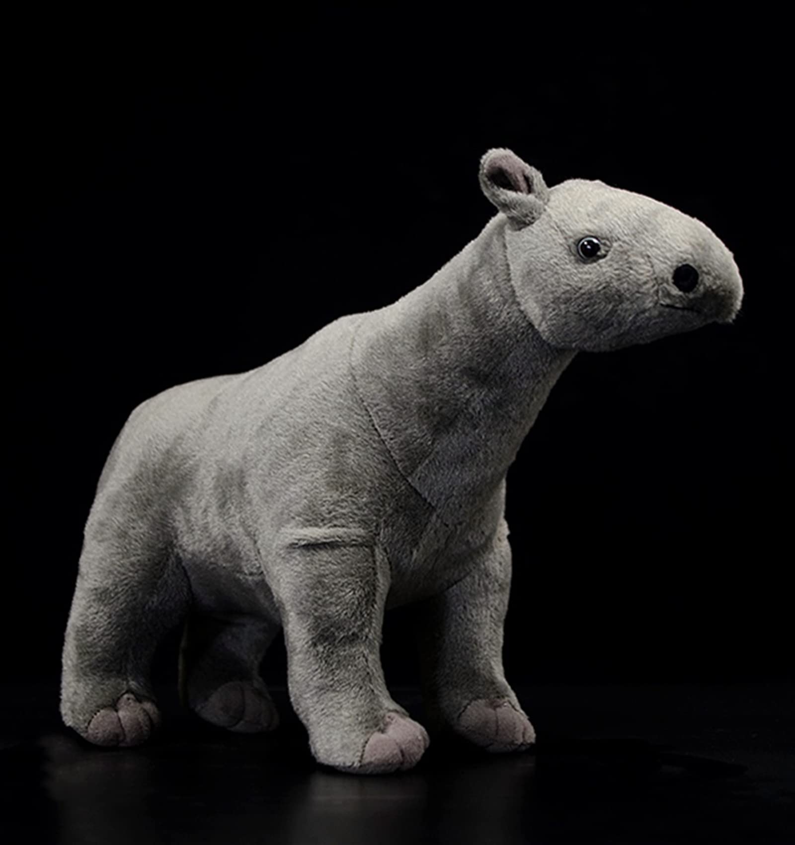 Paraceratherium Plush, Realistic 16”Giant Rhino Stuffed Animal, Lifelike Standing Paraceratherium Weigted Toys, Simulation Soft Crawling Rhinoceros Zoo Toys, Unique Plushie Toys Dolls for Kids