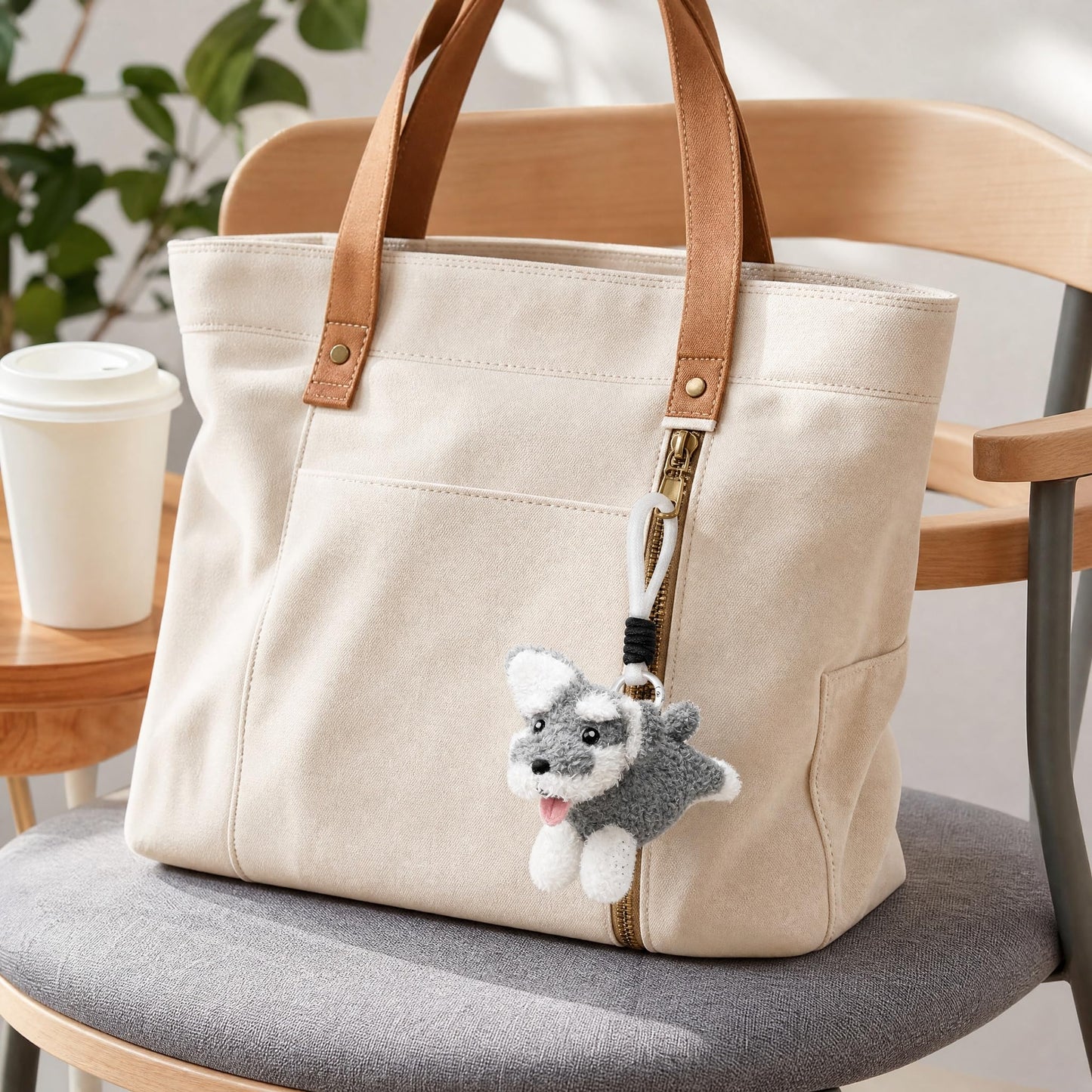 Cute Dog Plush Keychain, Soft Stuffed Animal Dog Charm, for Birthday, Party Favors, Holiday Gifting