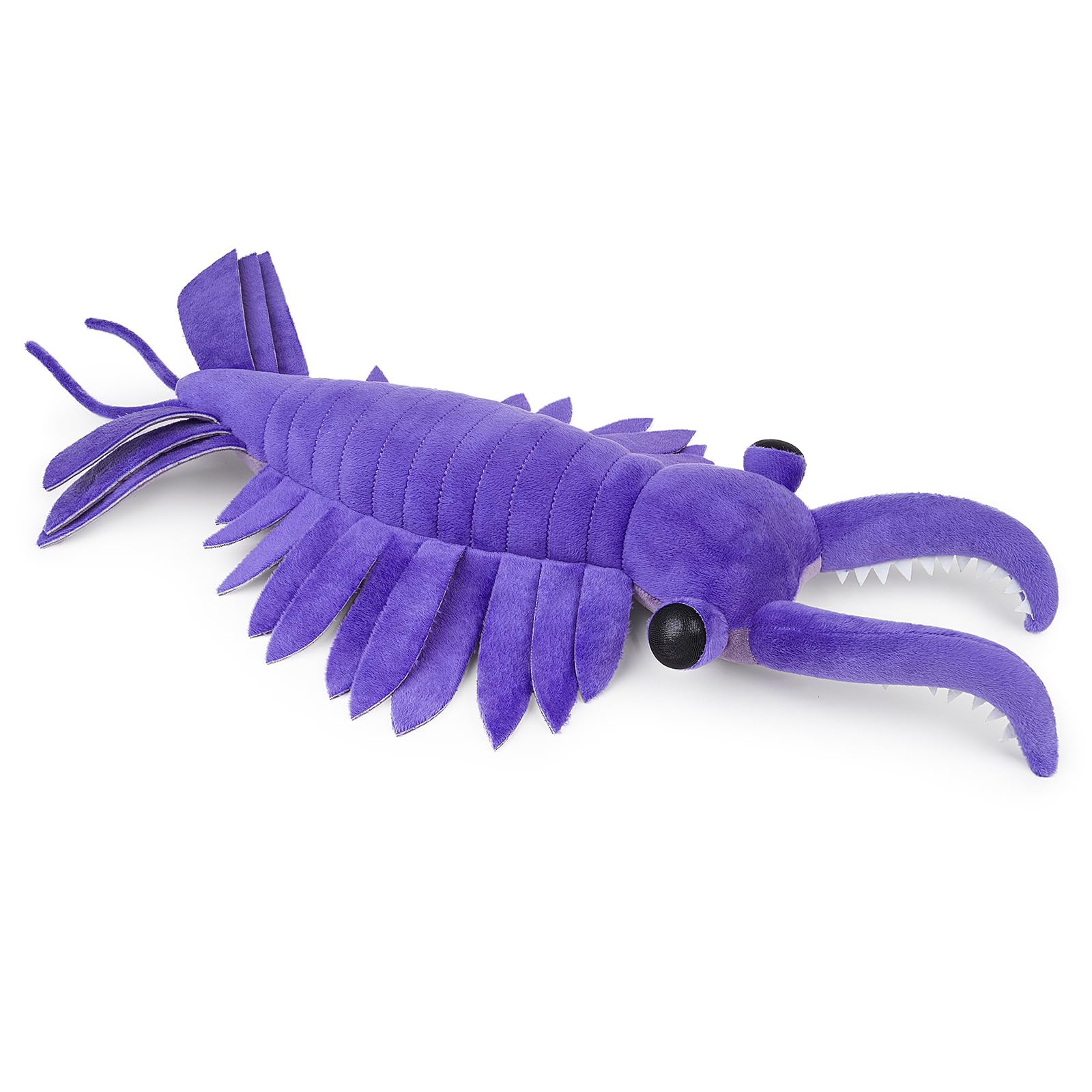 Realistic Anomalocaris Plush Toy - Lifelike 21" Purple Cambrian Ancient Organism Anomalocaris Shrimp Stuffed Animals