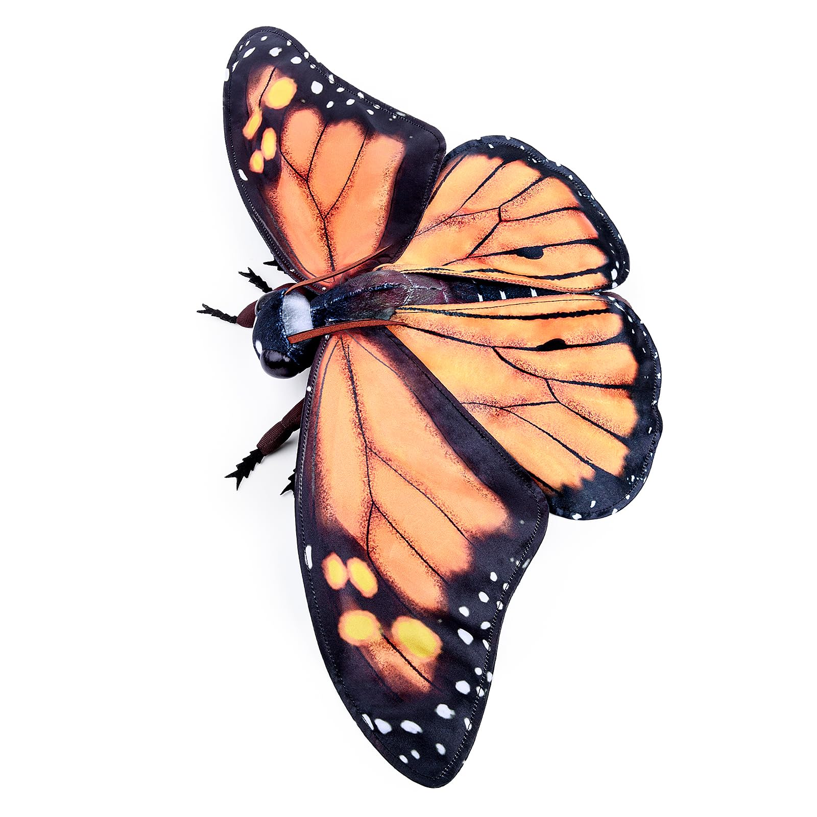 Monarch Butterfly Plush Toy, Lifelike Monarch Butterfly Stuffed Animals 11in, Realistic Soft Big Butterfly Plushie Model Toy, Unique Plush Gift Collection for Kids