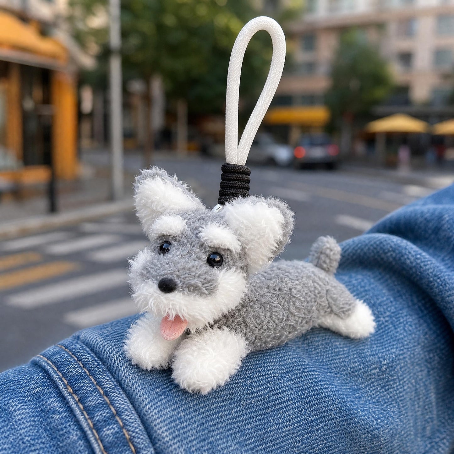Cute Dog Plush Keychain, Soft Stuffed Animal Dog Charm, for Birthday, Party Favors, Holiday Gifting