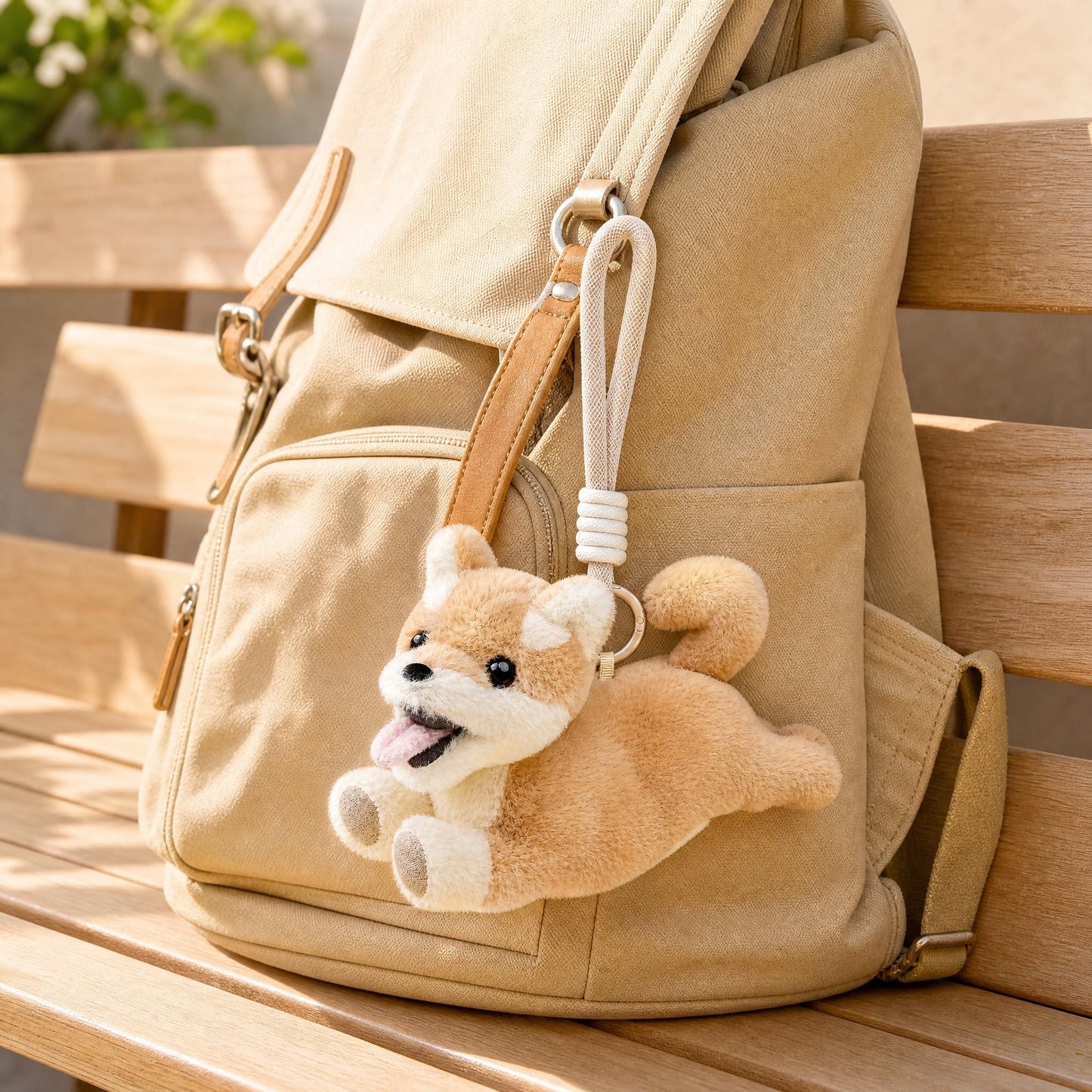 Cute Dog Plush Keychain, Soft Stuffed Animal Dog Charm, for Birthday, Party Favors, Holiday Gifting