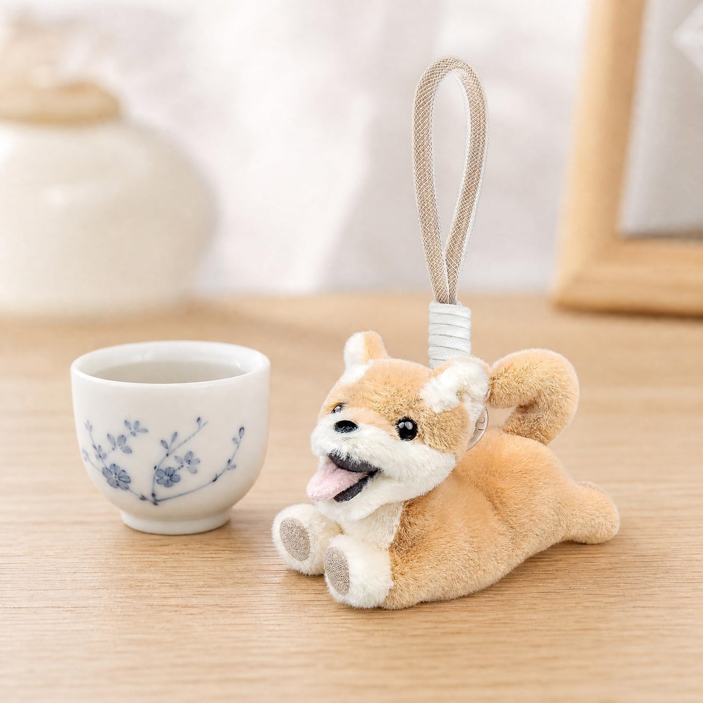 Cute Dog Plush Keychain, Soft Stuffed Animal Dog Charm, for Birthday, Party Favors, Holiday Gifting