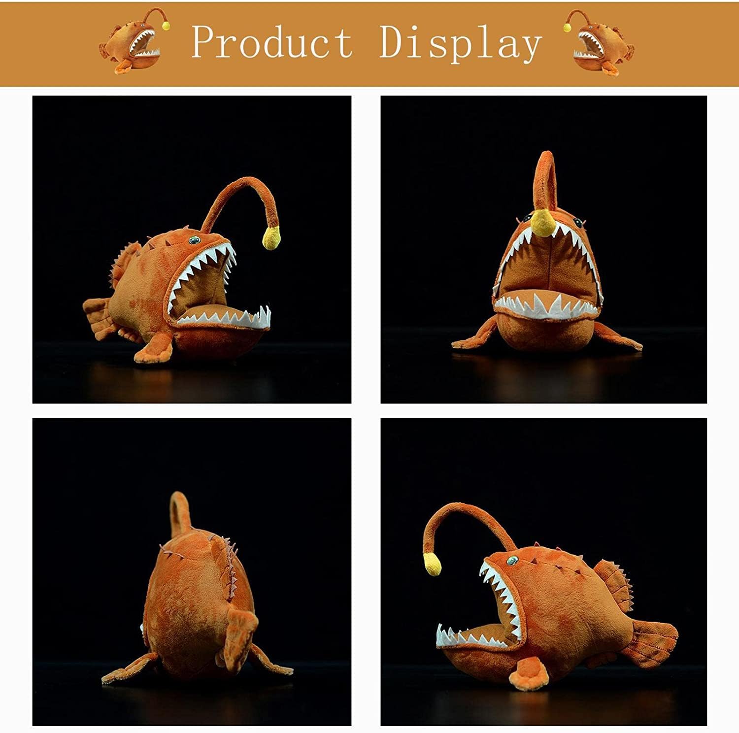 Anglerfish Plush Toy, Cute Anglerfish Creepy Stuffed Animals Toys Sea Life