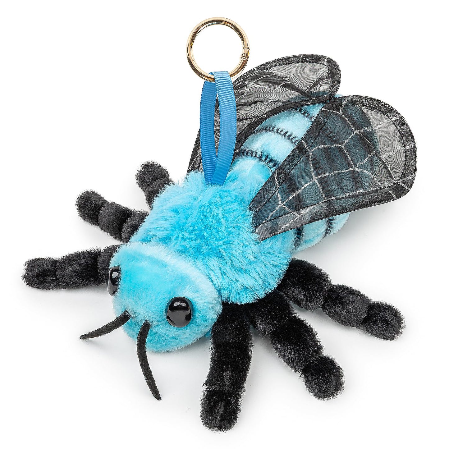 Bee Plush Keychain Toy - Realistic Bee Stuffed Animals Keyring Pendant, Cute Bee Plushie Toys for Backpack Handbag Charms