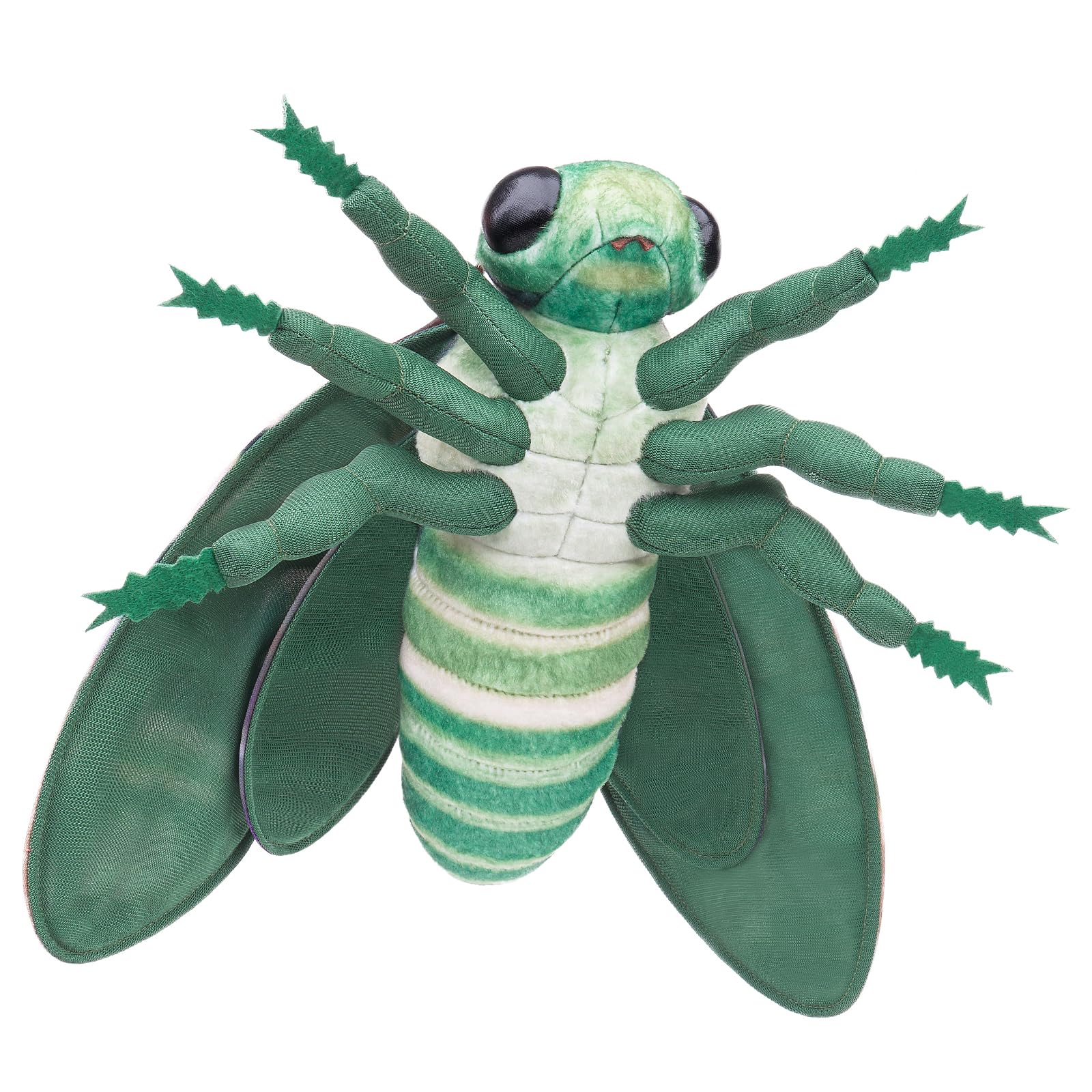 Oleander Hawk-Moth Plush Toy, Realistic Green Oleander Hawk Moth Stuffed Animals 11in