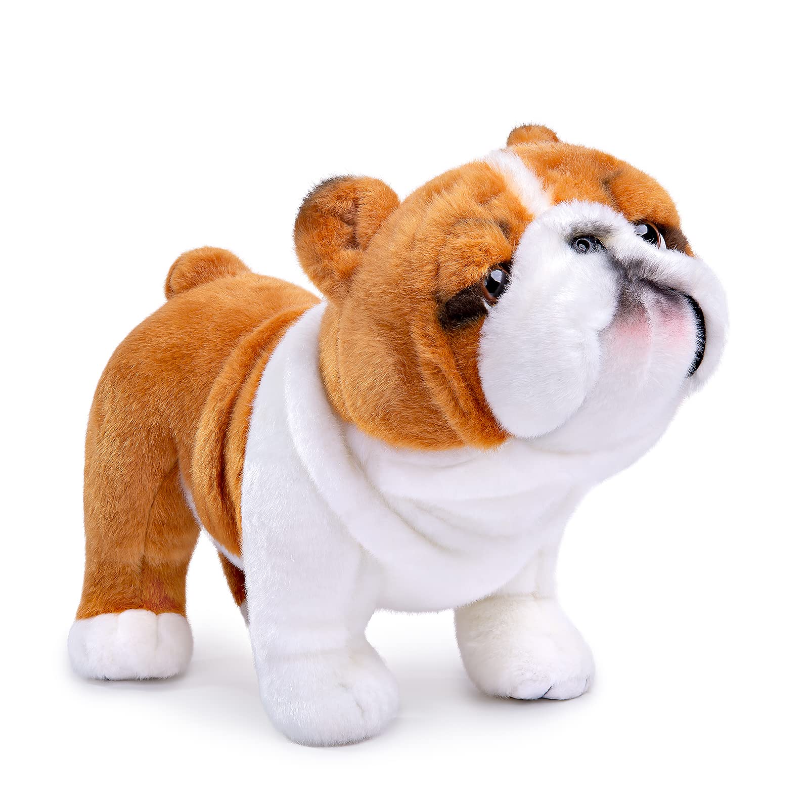 Bulldog Plush Toy, Realistic Standing Bulldog Dog Stuffed Animal, Cute Dog Puppy Plushie Toy