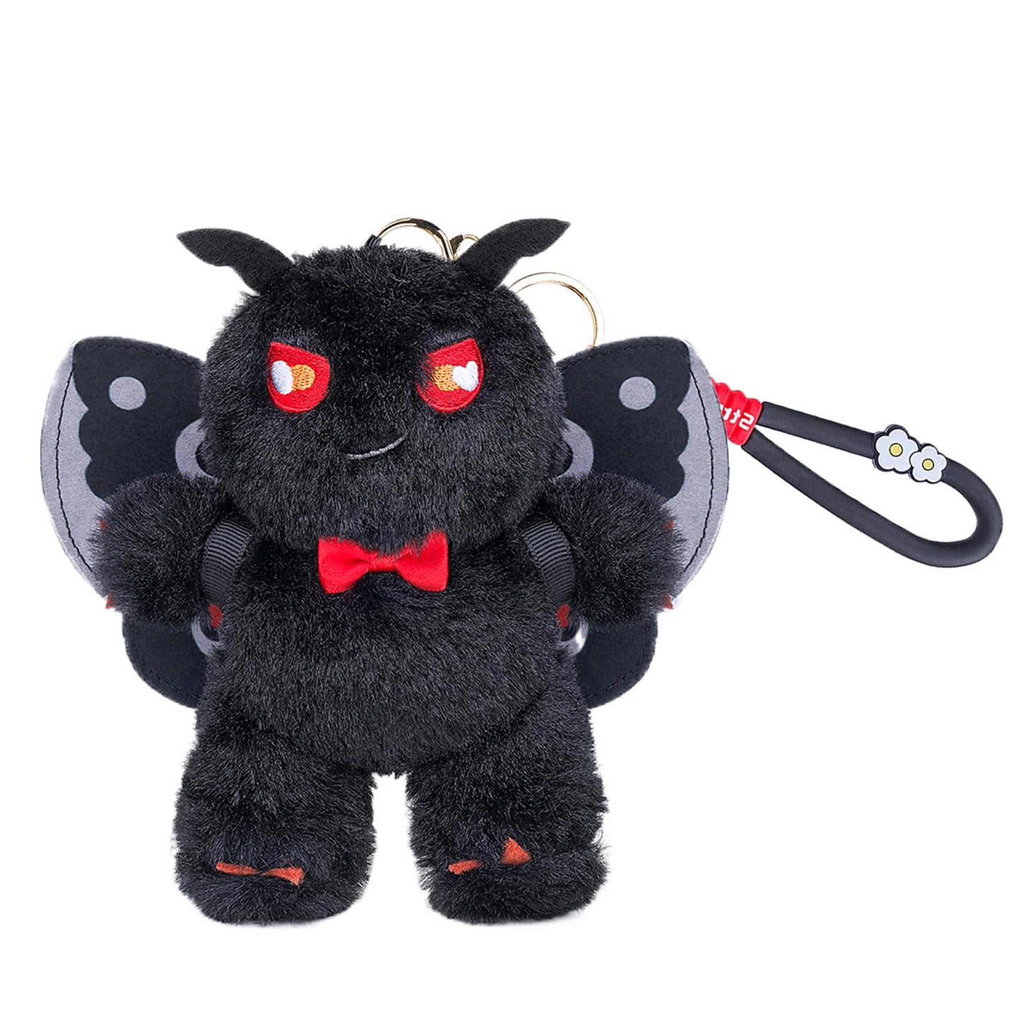 Silk Moth Plush Keychain Toy, Cute Silk Moths Stuffed Animal Figure Keychain 6.5in, Cute Removable Plushie Figure as Gift for Your Friends
