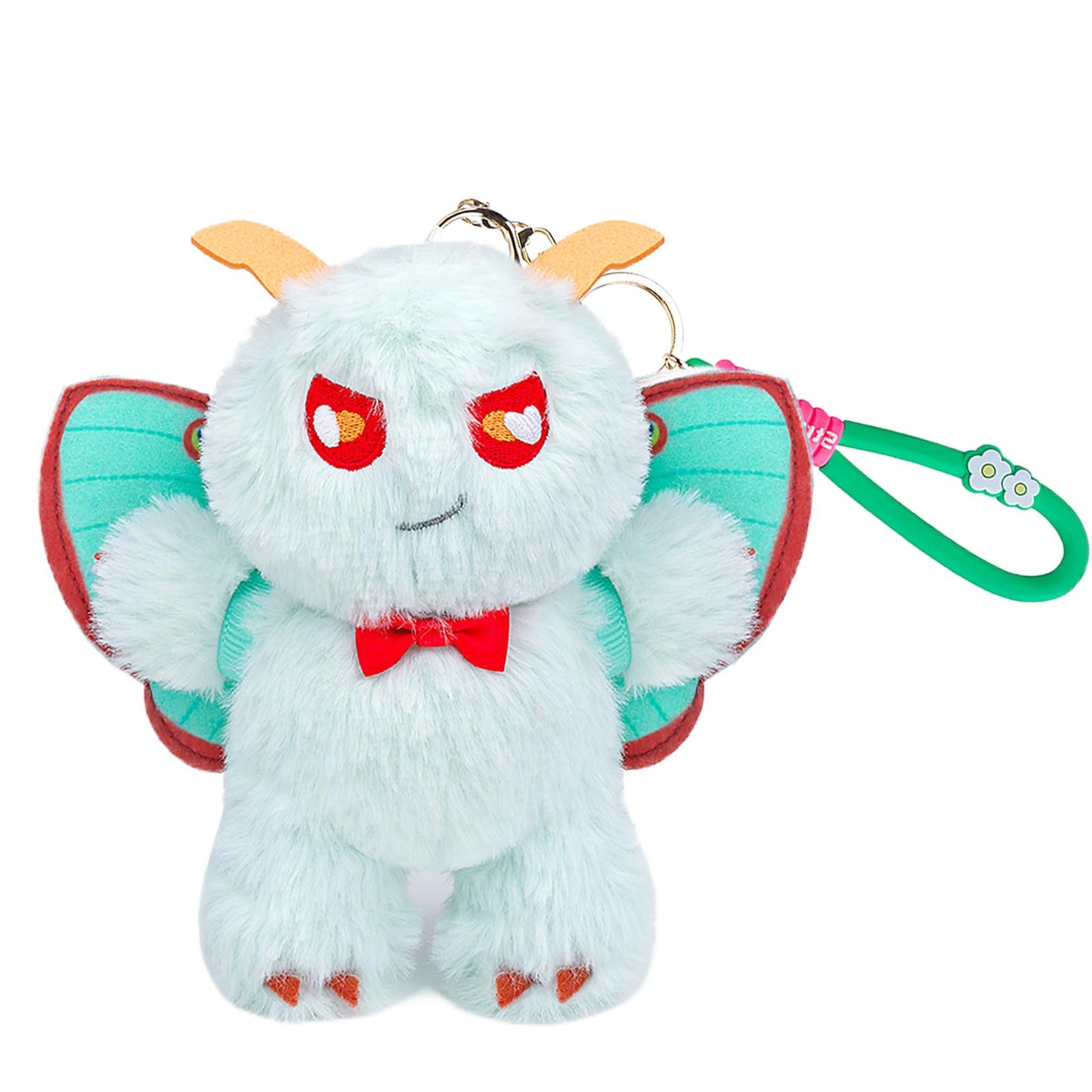 Silk Moth Plush Keychain Toy, Cute Silk Moths Stuffed Animal Figure Keychain 6.5in, Cute Removable Plushie Figure as Gift for Your Friends