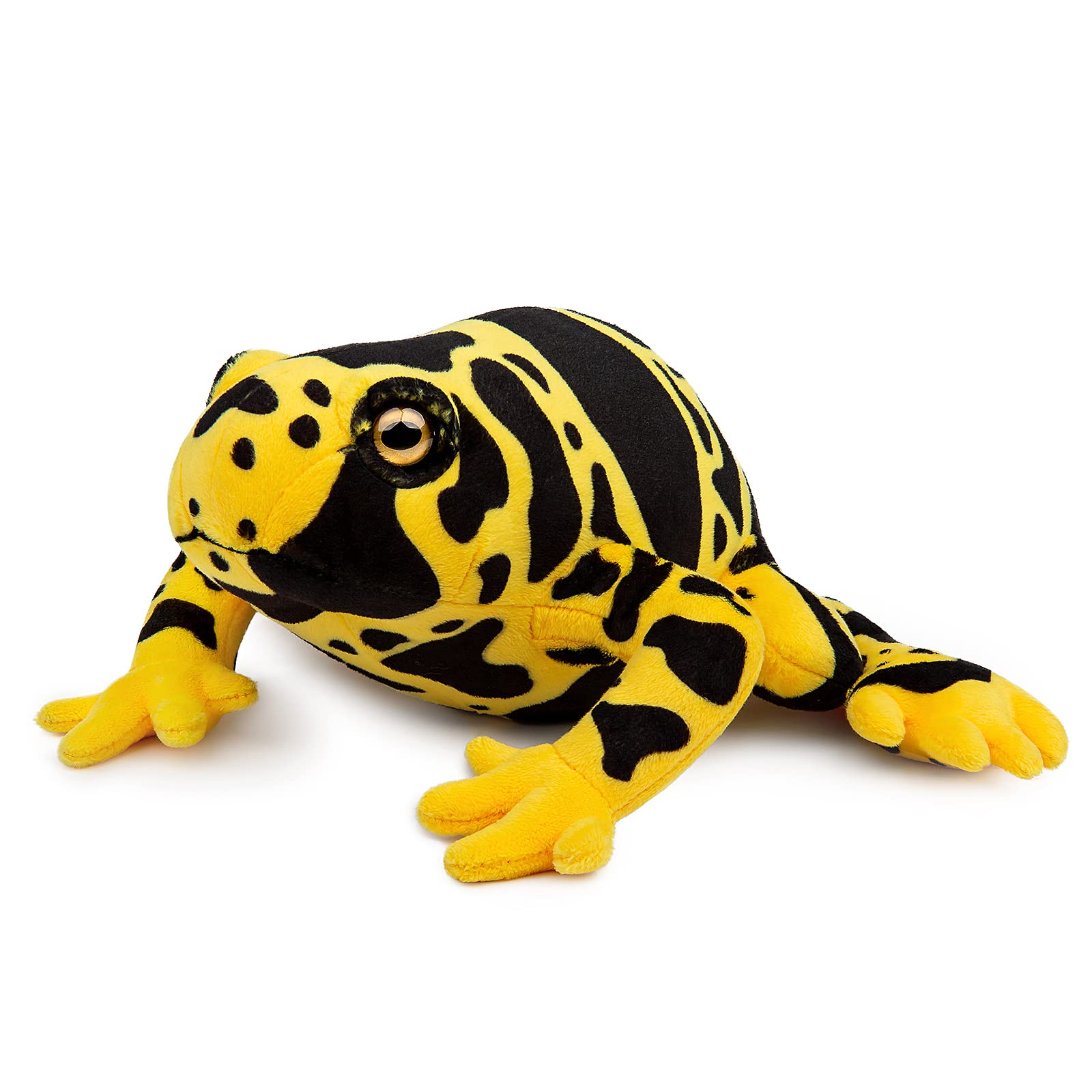 Simulation Yellow Frog Stuffed Plush Toy - 6.3inch Lifelike Wild Animals Poison Dart Poisondartfrog Plushie Toys Figur, Super Soft Plush Dolls for Kids Stuffed Toys, Gifts for Kids