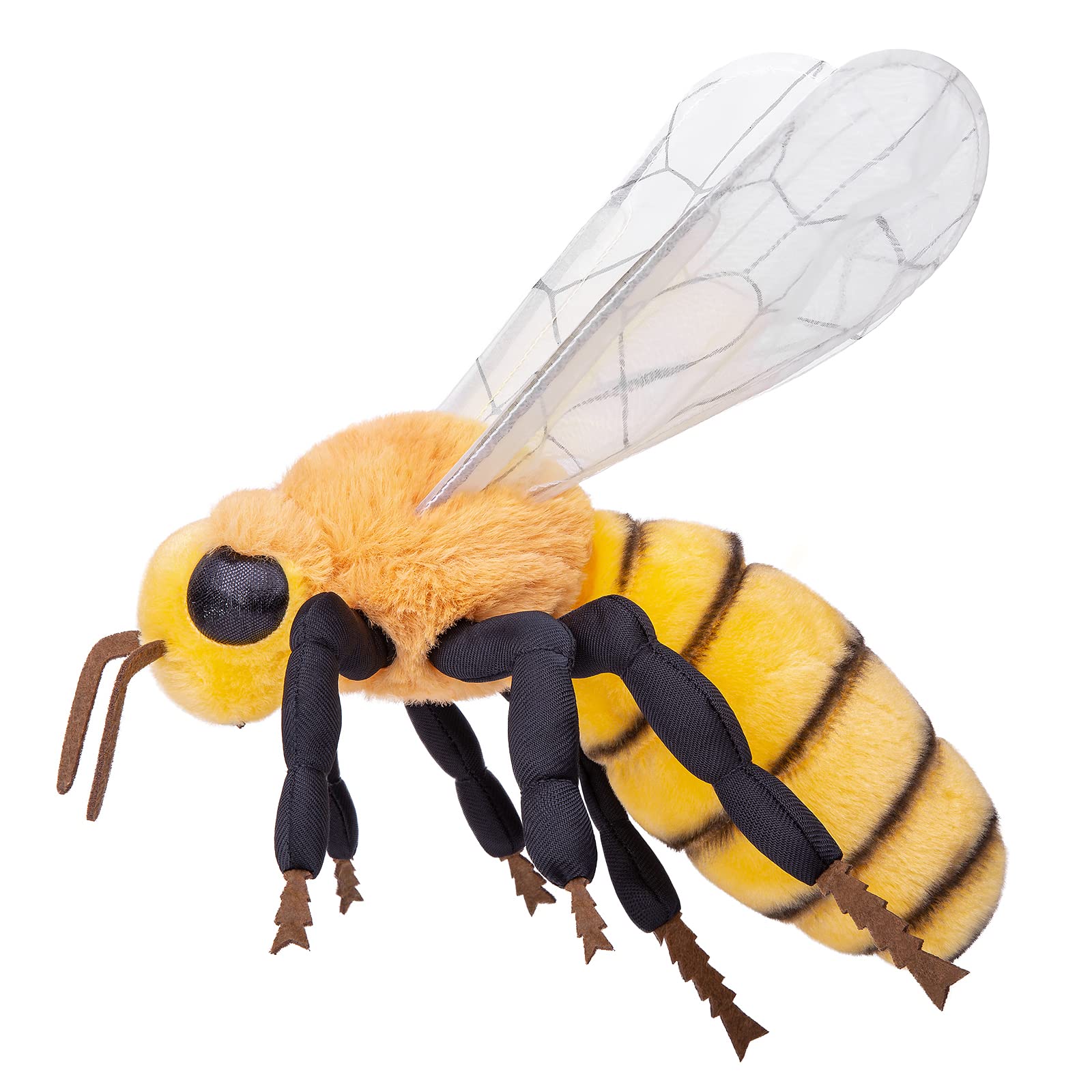 Bee Plush Toy, Lifelike Bee Stuffed Animals, Realistic Bee Big Wings Toys