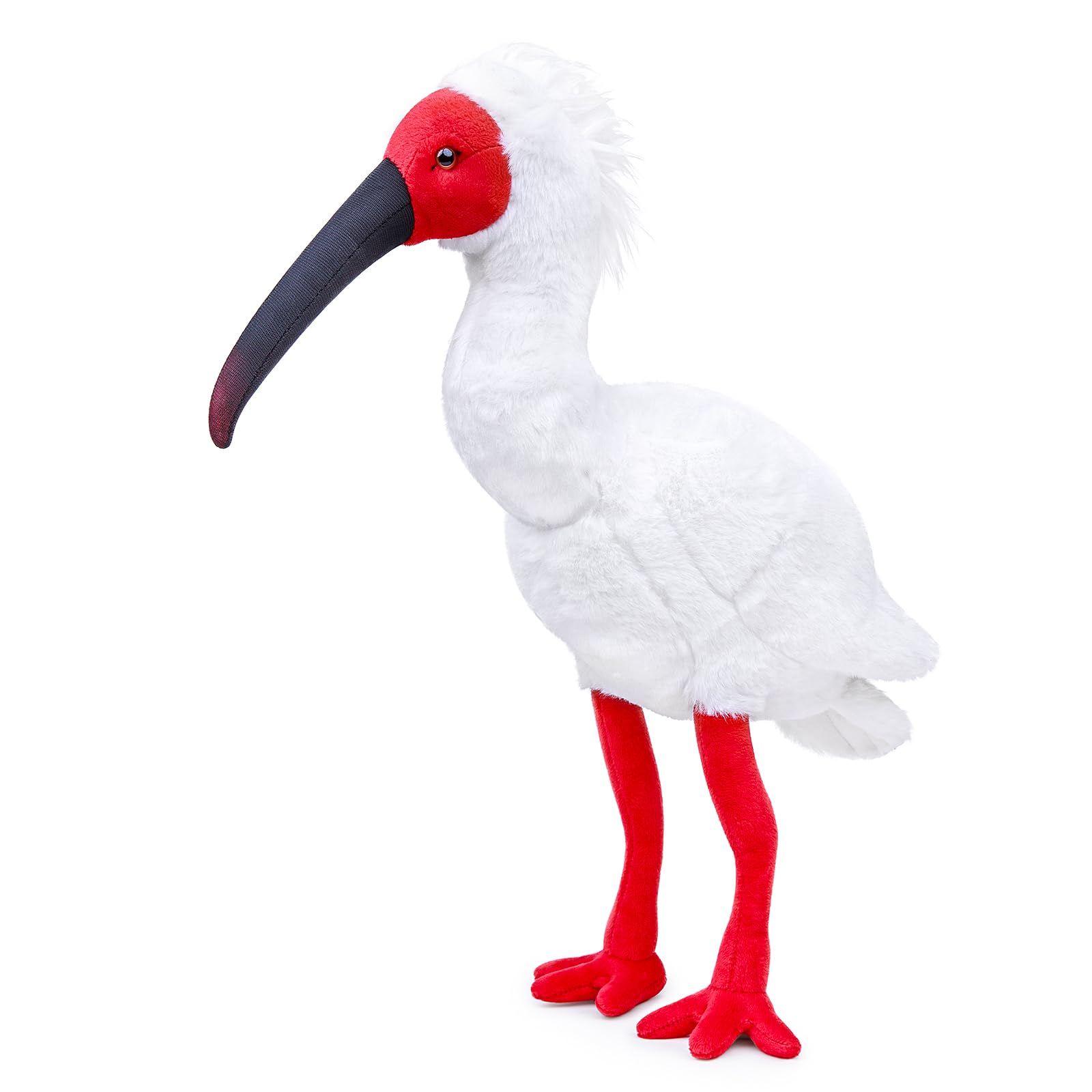 Simulation Crested Ibis Plush Toy - Red Realistic Ibis Bird Simulation Plush Toys, Lifelike Crested Ibis Animals Spoonbill Stuffed Toys Birthday Gifts for Kids, 10.6 Inches