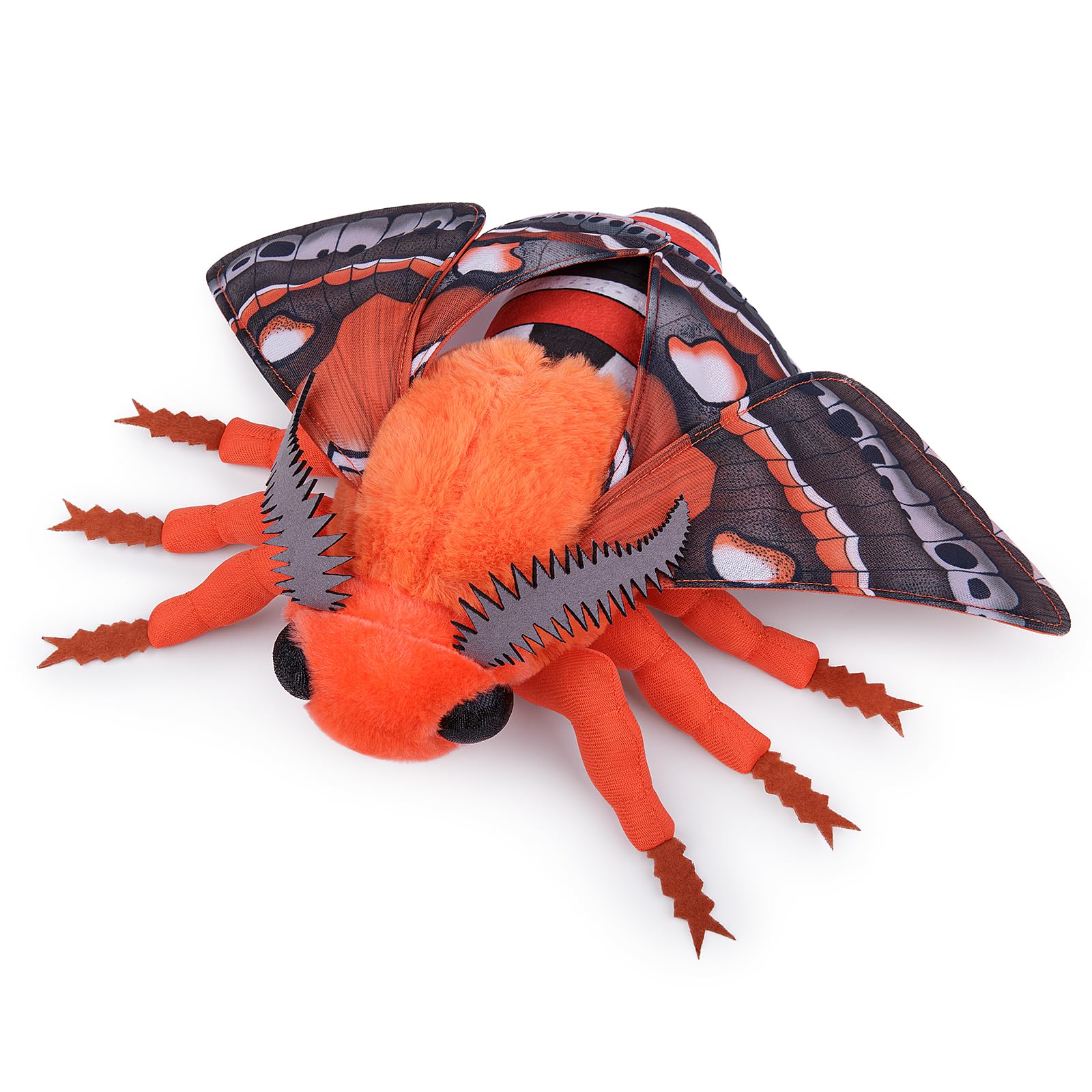 Cecropia Moth Plush Toy, Lifelike Robin Moth Stuffed Animals