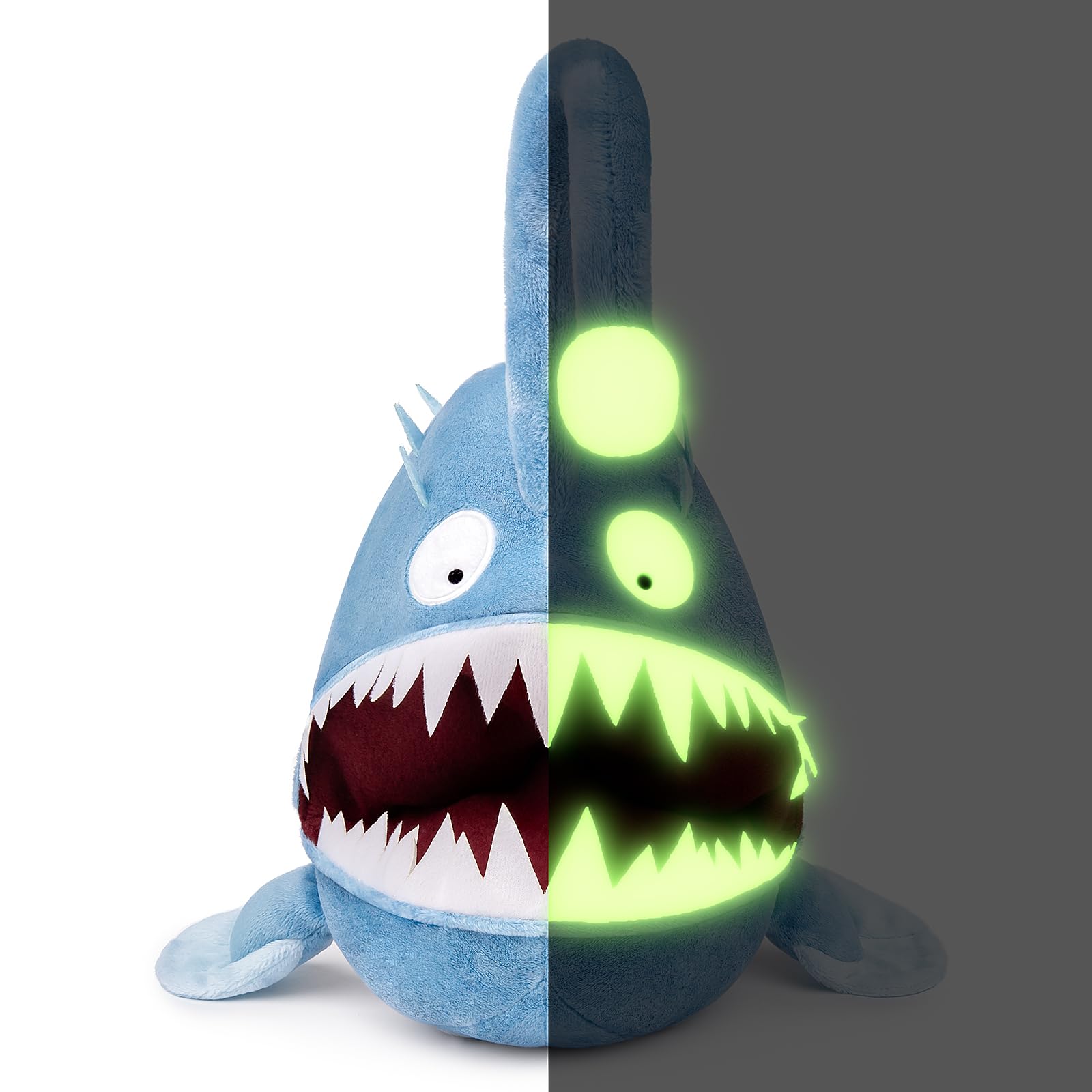 Luminous Anglerfish Plush Toy, Blue Anglerfish Creepy Stuffed Animals