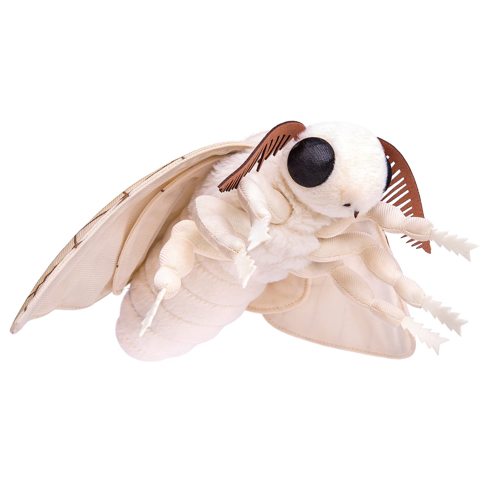 Silk Moth Plush Toy - Lifelike Silk Moth Stuffed Animals, Realistic Soft Big Wings Moth Toys, Simulation Butterfly Plushie Model Toy, Unique Plush Collection for Kids