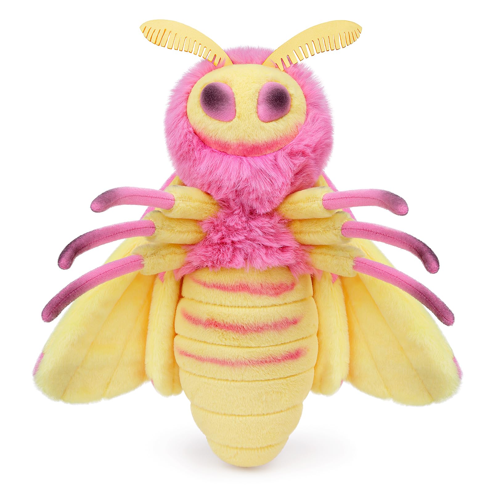 Rosy Maple Moth Stuffed Animal Moth Plush Pillow Toy, Funny Mothman Pillow Throw 12in