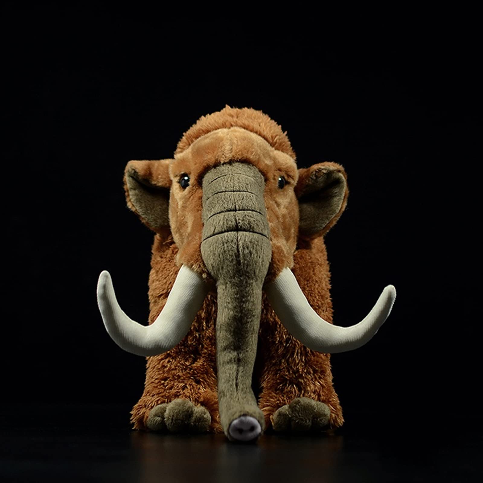 Realistic Woolly Mammoth Plush Toy - Simulation 14” Mammoth Stuffed Animal, Soft Wild Animals Mammoth Stuffed Toys, Unique Plushie Toys Model Dolls Collection for Kids