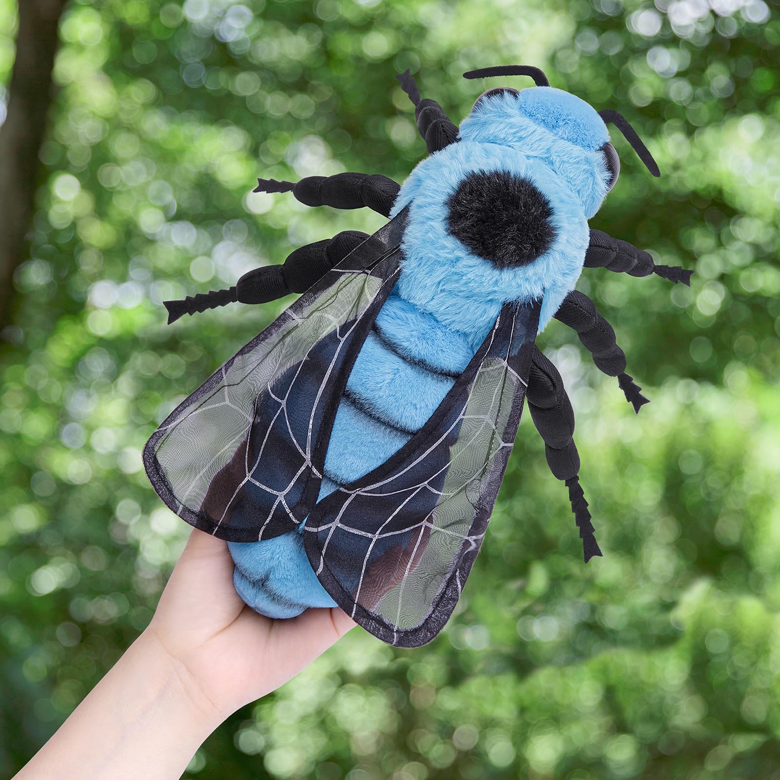 Bee Plush Toy, Lifelike Bee Stuffed Animals, Realistic Bee Big Wings Toys