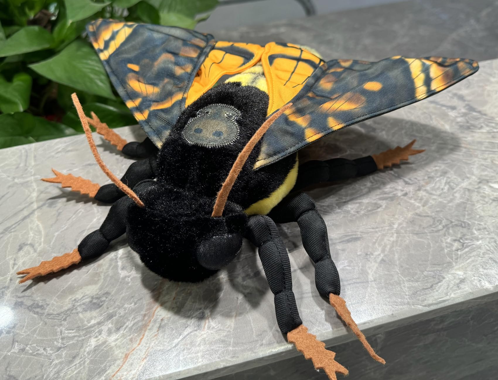 Death's-Head Hawkmoth Plush Toy, Large Death Hawk Moth Stuffed Animals