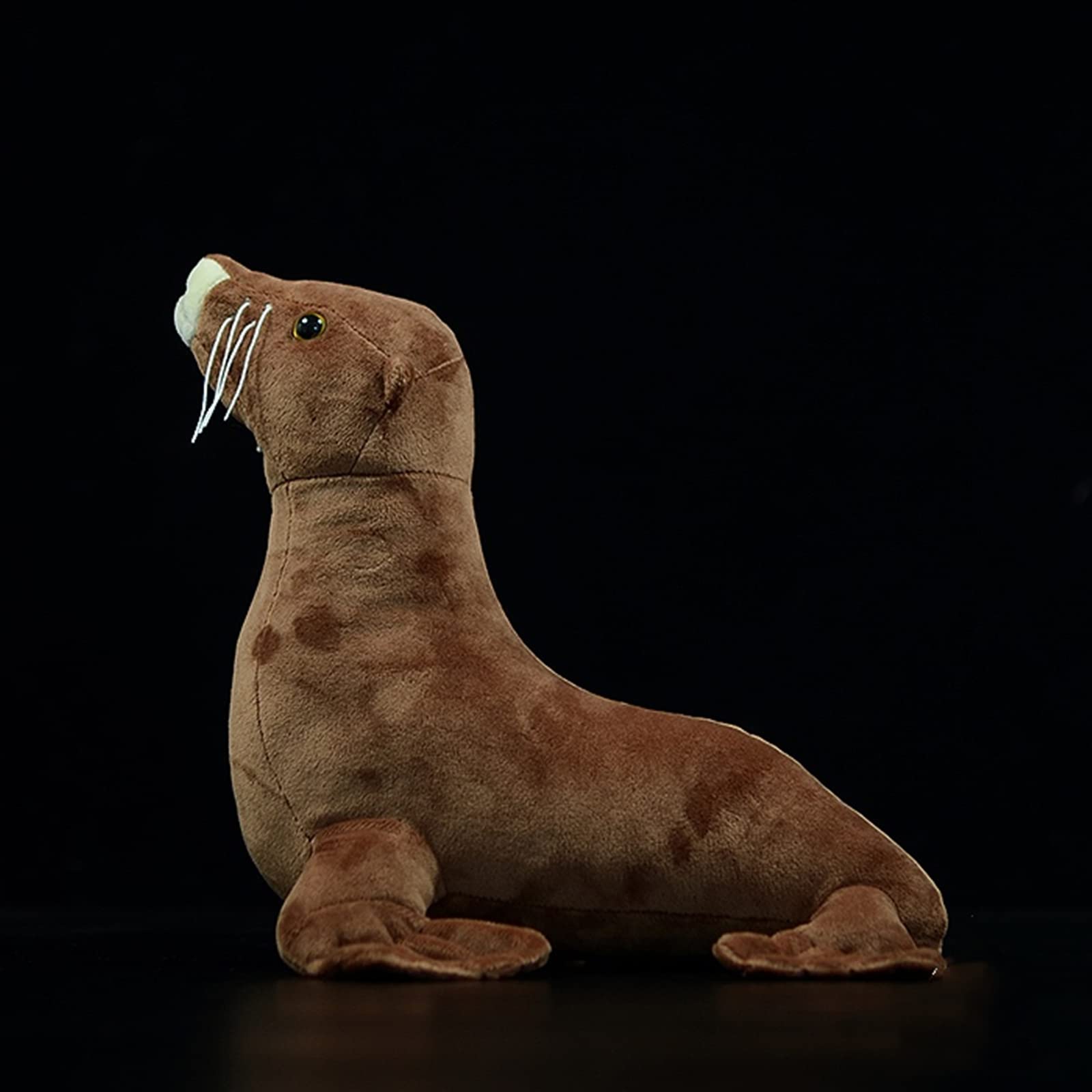 Simulation Sea Lion Plush Toy - Soft Realistic Fur Seal Stuffed Plush Toys, Lifelike Marine Animals Aquarium Sea Lion Stuffed Toys, Birthday Gifts for Kids, 10 inces