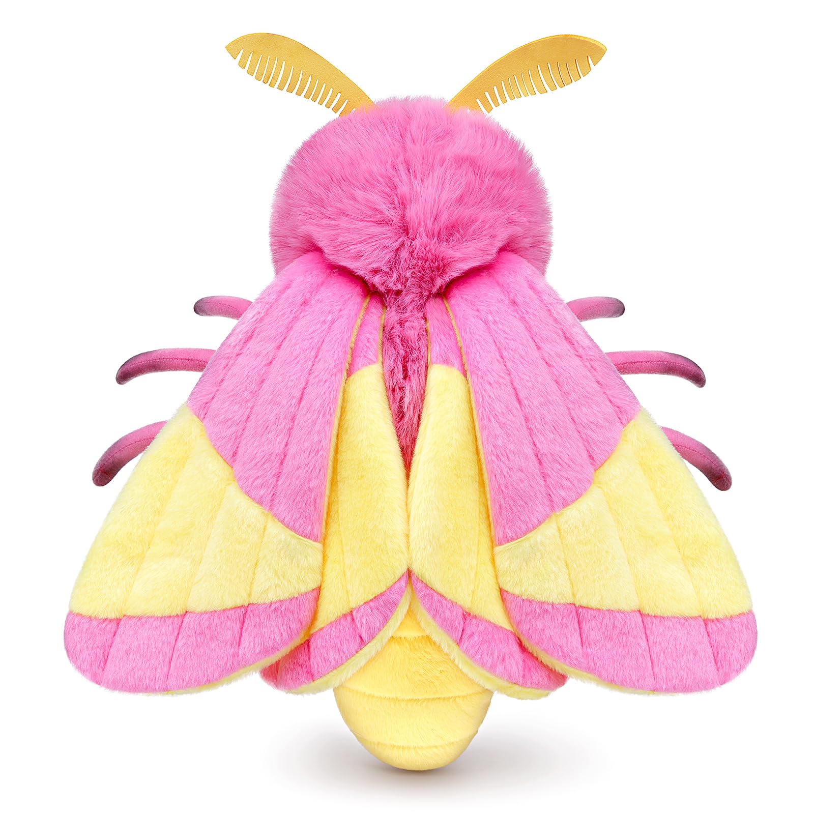 Rosy Maple Moth Stuffed Animal Moth Plush Pillow Toy, Funny Mothman Pillow Throw 12in