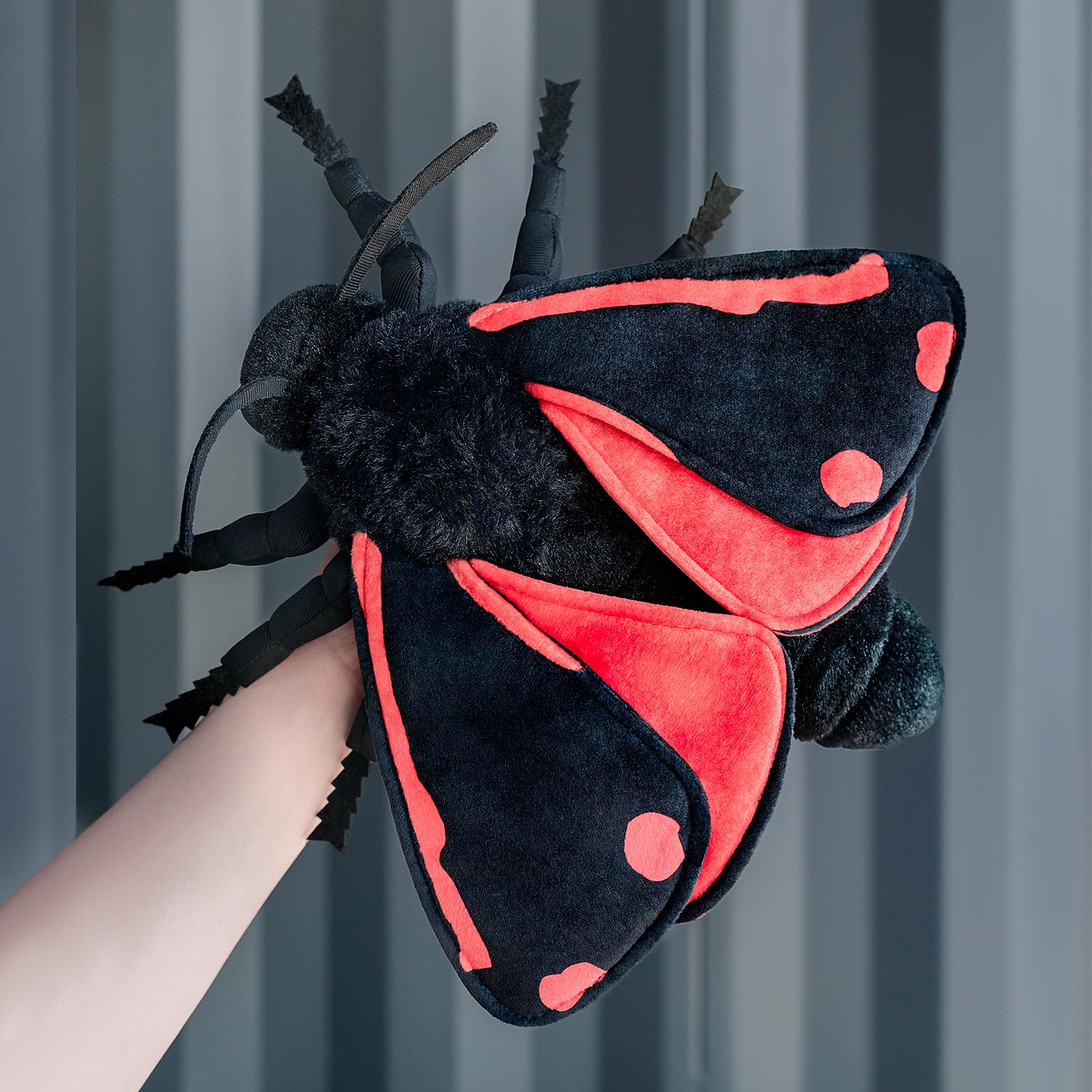 Cinnabar Moth Plush Toy, Lifelike Cinnabar Moth Stuffed Animals