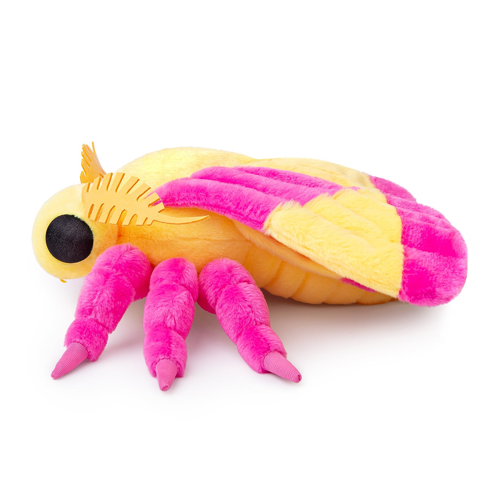 Rosy Maple Moth Plush Toy, Lifelike Rosy Maple Moth Stuffed Animals 11in